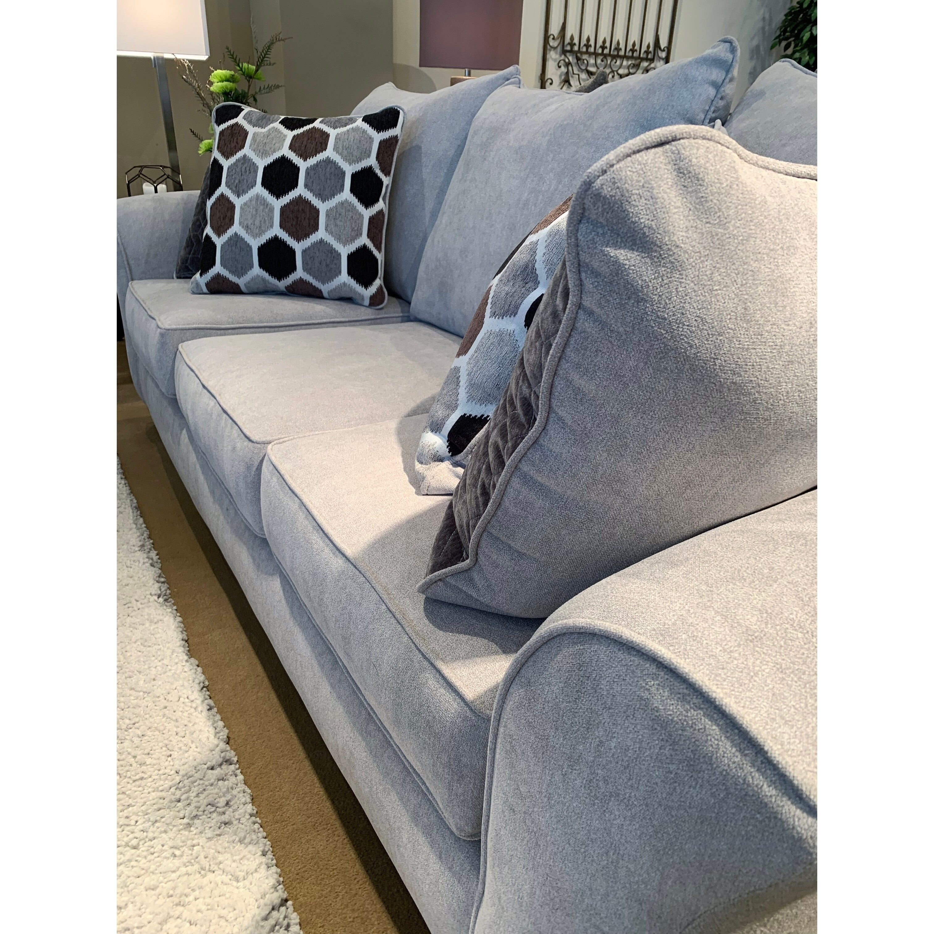 Roundhill Furniture Camero Fabric Pillowback Sofa