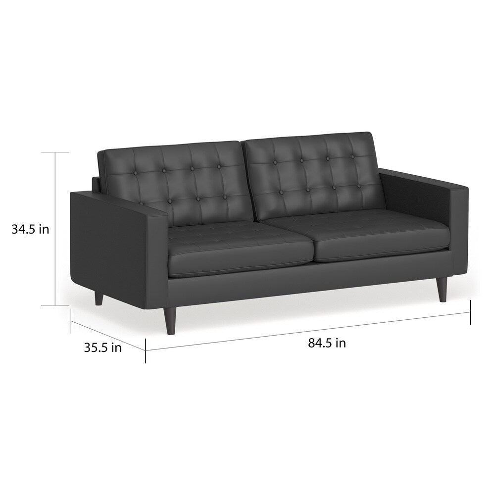 Carson Carrington Eggedal Tufted Bonded Leather Sofa