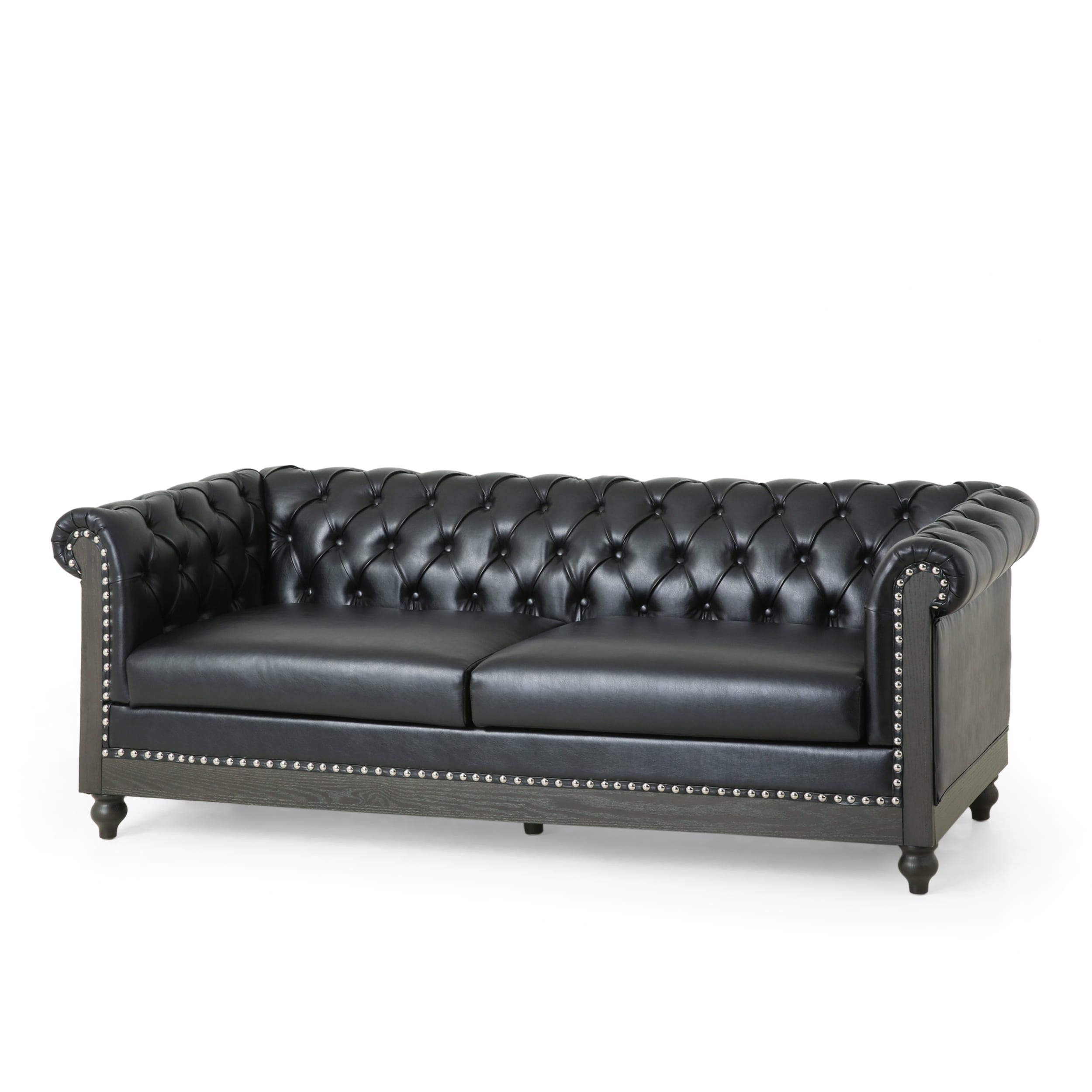 Castalia Nailhead Trim Chesterfield Sofa by Christopher Knight Home - 78.75 L x 33.50 W x 28.00 H