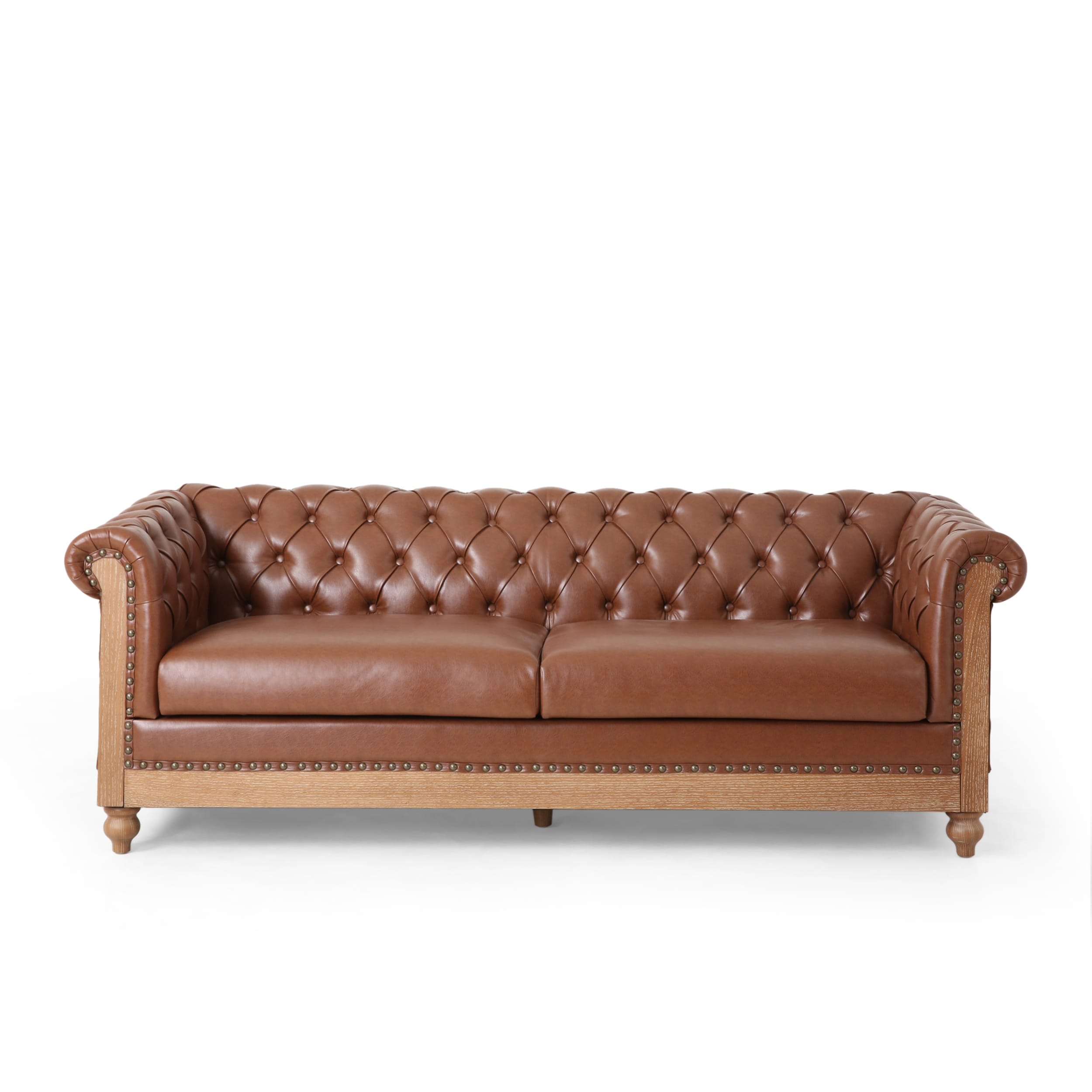 Castalia Nailhead Trim Chesterfield Sofa by Christopher Knight Home - 78.75 L x 33.50 W x 28.00 H