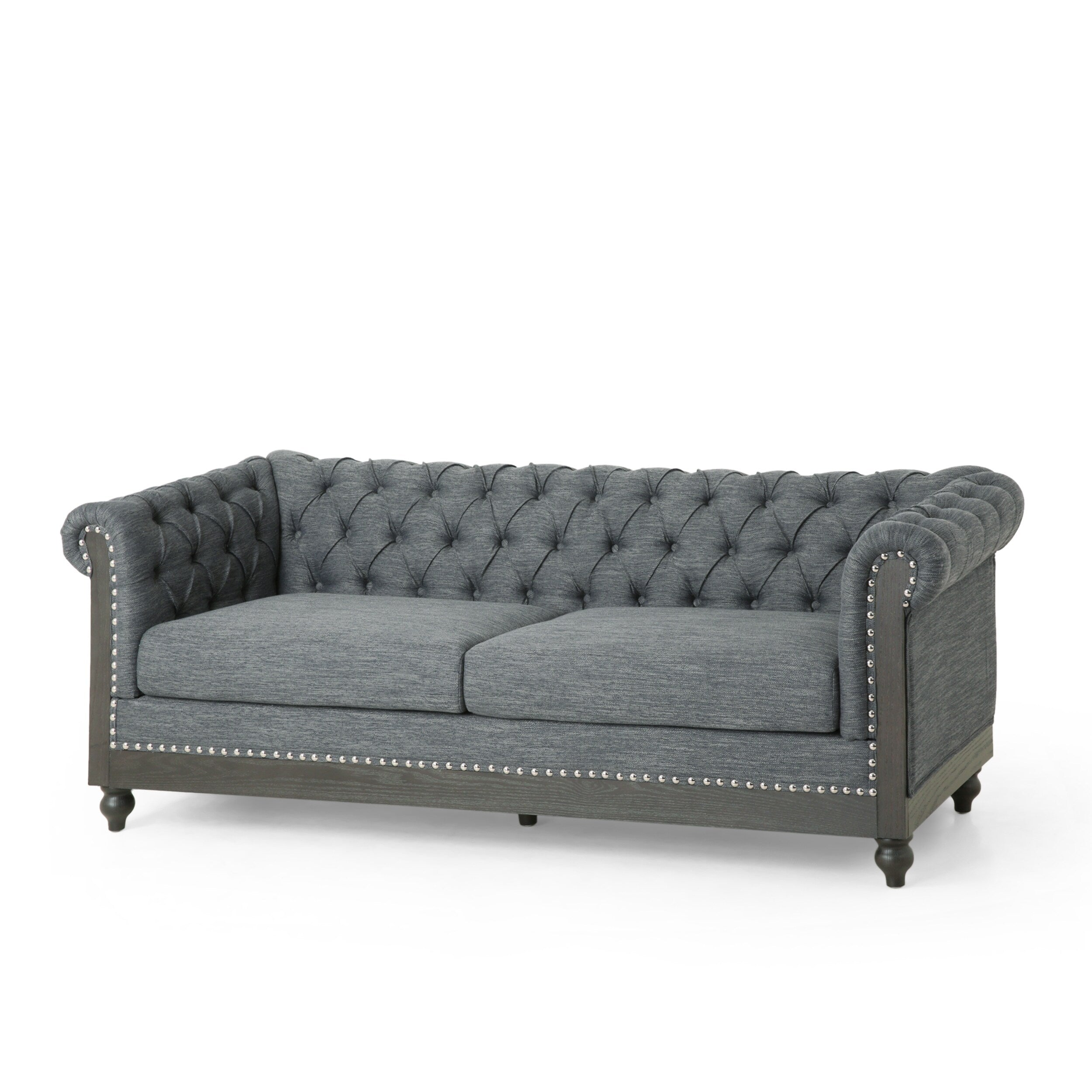 Castalia Nailhead Trim Chesterfield Sofa by Christopher Knight Home - 78.75 L x 33.50 W x 28.00 H