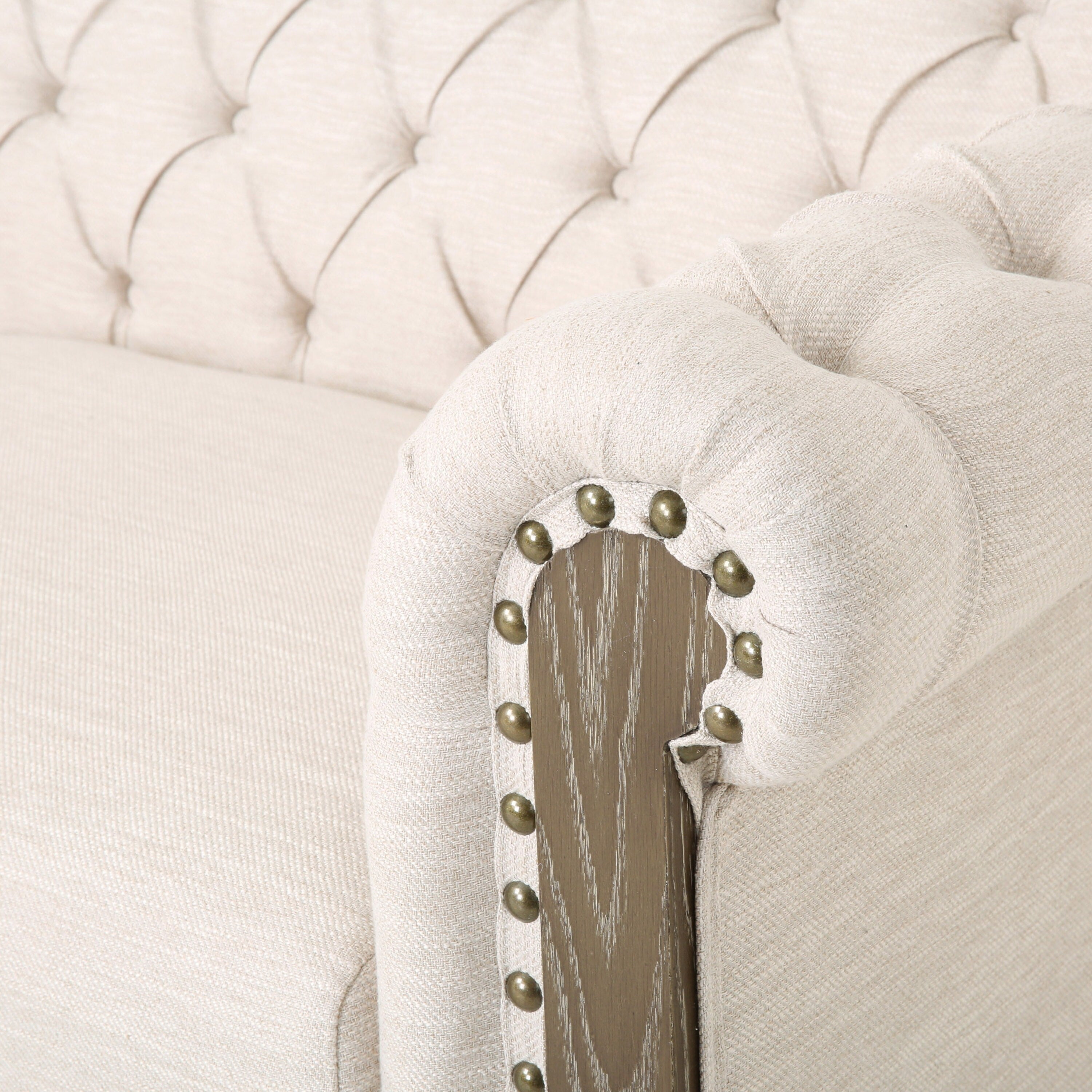 Castalia Nailhead Trim Chesterfield Sofa by Christopher Knight Home - 78.75 L x 33.50 W x 28.00 H