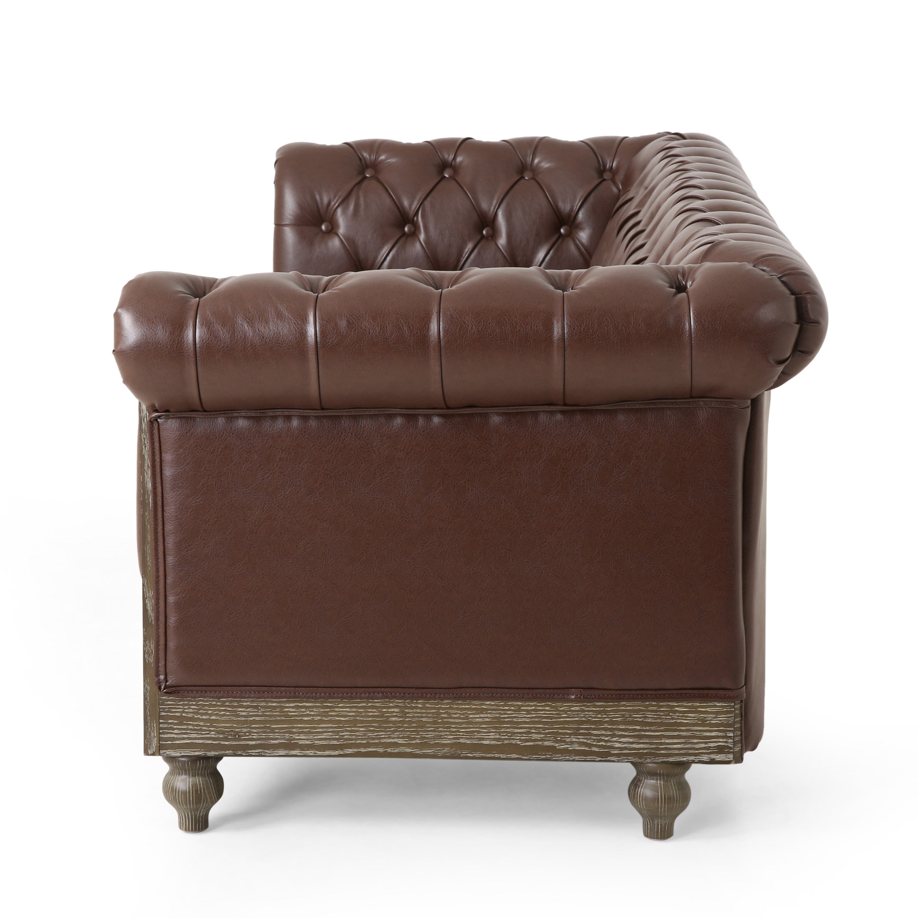 Castalia Nailhead Trim Chesterfield Sofa by Christopher Knight Home - 78.75 L x 33.50 W x 28.00 H