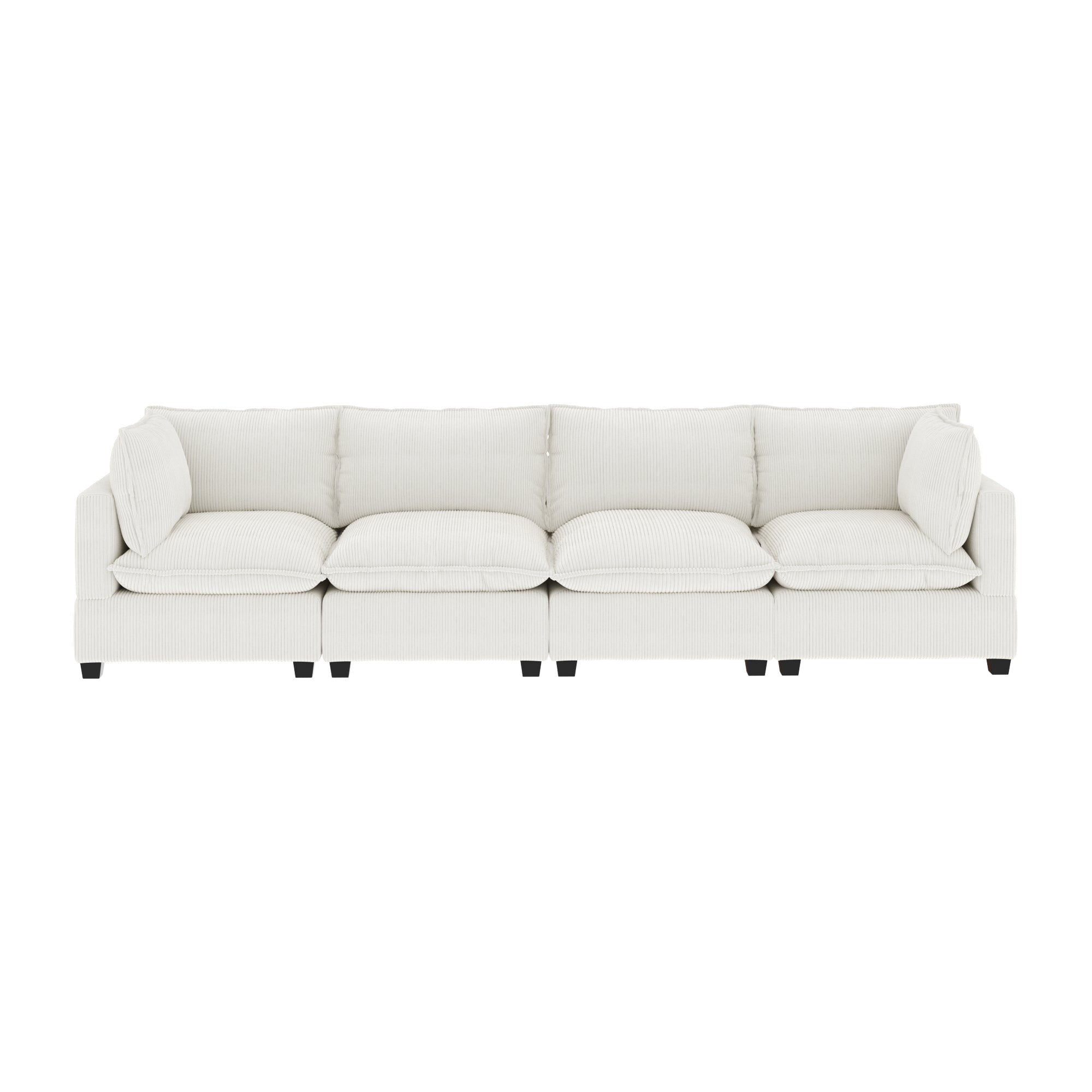 Chelsea Modern Cloud Modular Upholstered Sofa with Deep Seat and Plush Cushions