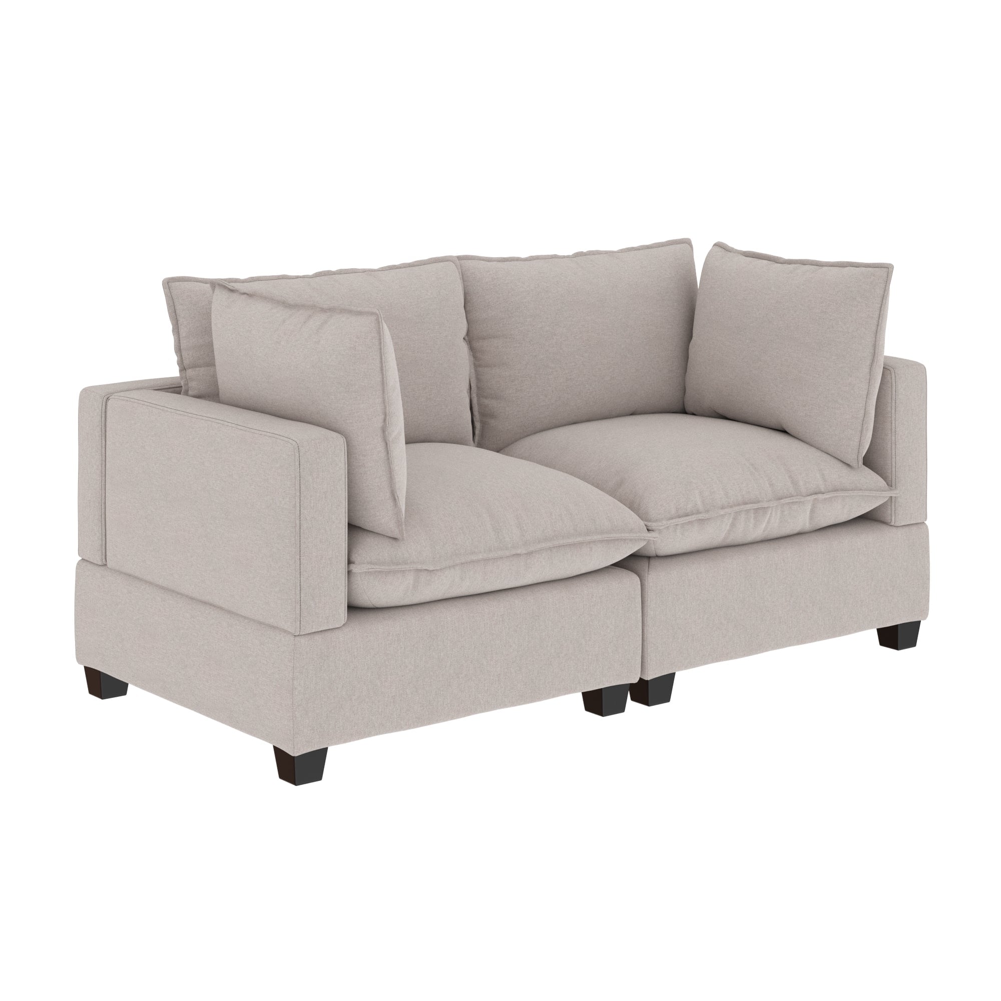 Chelsea Modern Cloud Modular Upholstered Sofa with Deep Seat and Plush Cushions