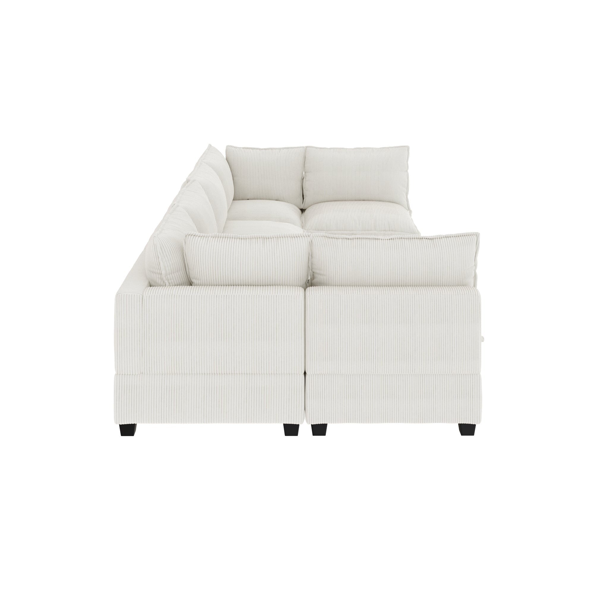 Chelsea Modern Cloud Modular Upholstered Sofa with Deep Seat and Plush Cushions