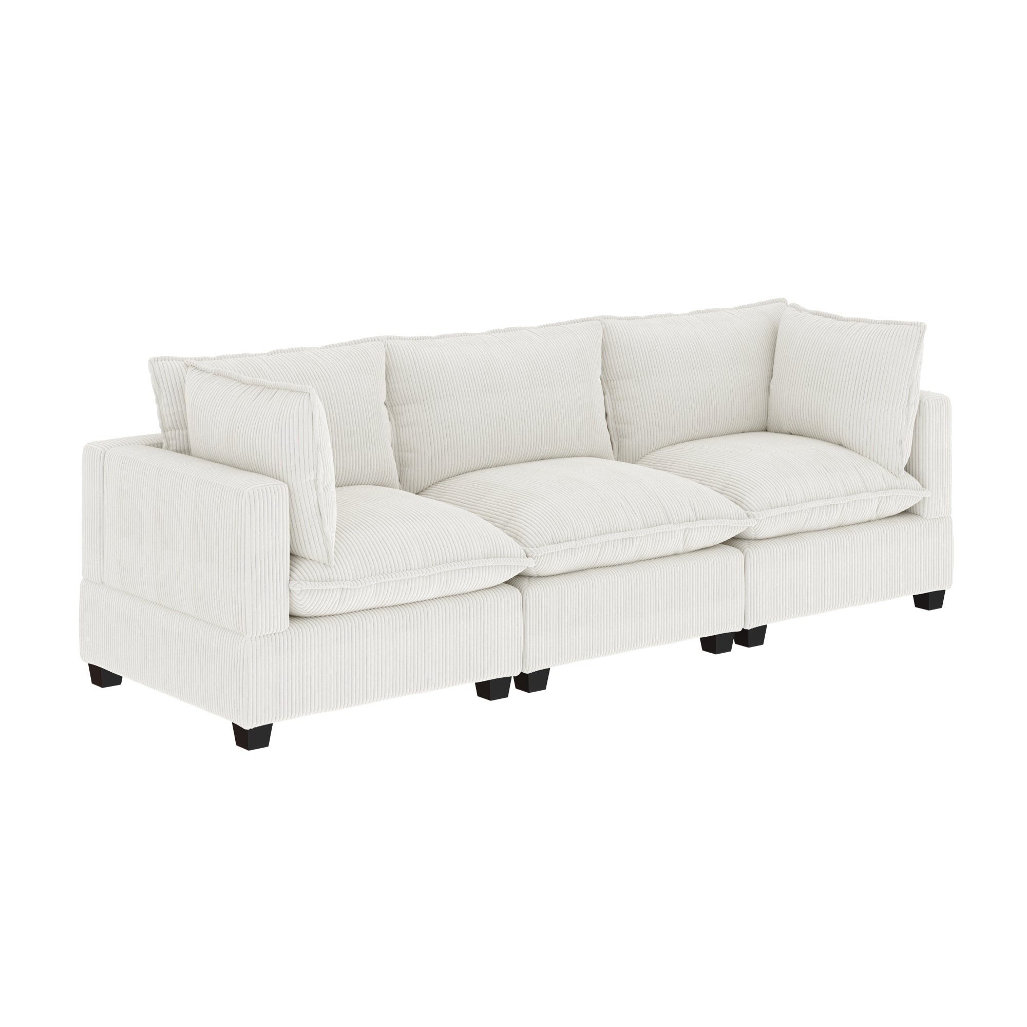 Chelsea Modern Cloud Modular Upholstered Sofa with Deep Seat and Plush Cushions