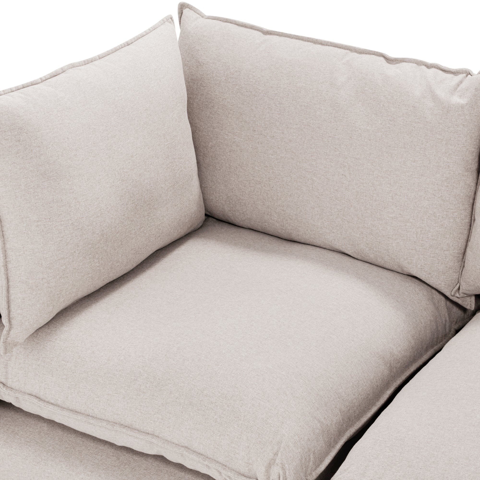 Chelsea Modern Cloud Modular Upholstered Sofa with Deep Seat and Plush Cushions