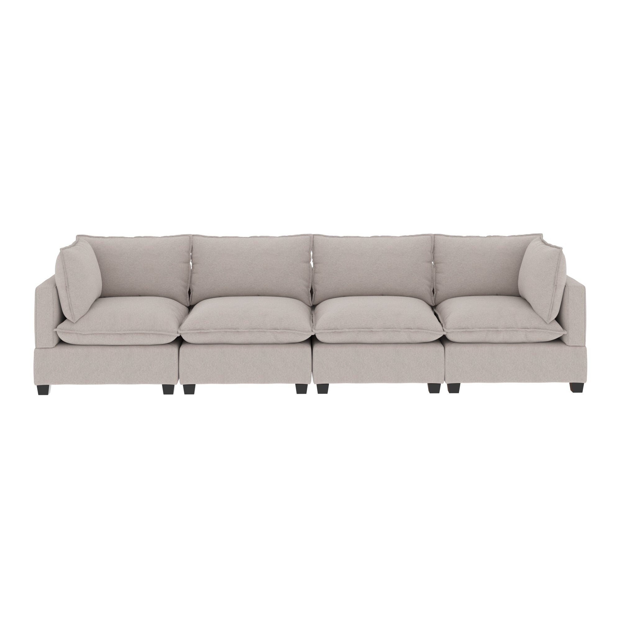 Chelsea Modern Cloud Modular Upholstered Sofa with Deep Seat and Plush Cushions
