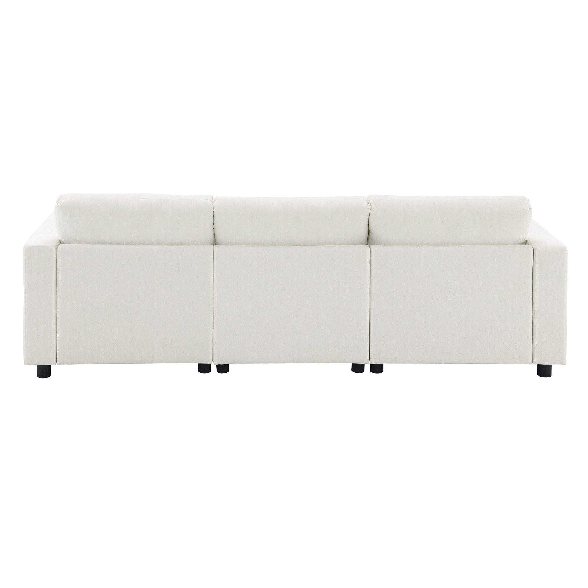 Chenille Modular Sectional Sofa With Storage Pockets, 5 Seat U Shaped Couch Set With Pillows,Cloud Sofa With 2 Movable Ottoman