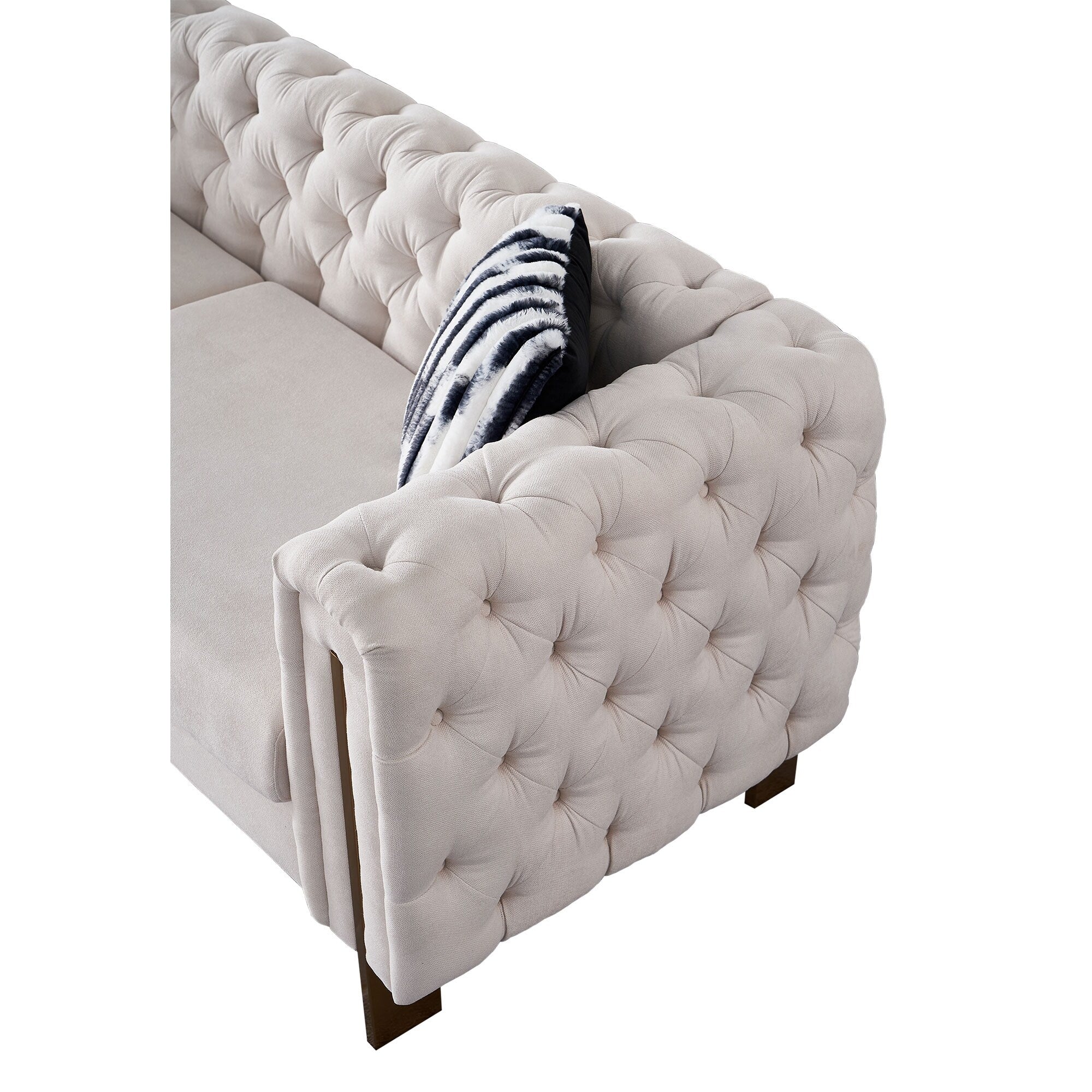 Chesterfield Modern Tufted Velvet Living Room Sofa
