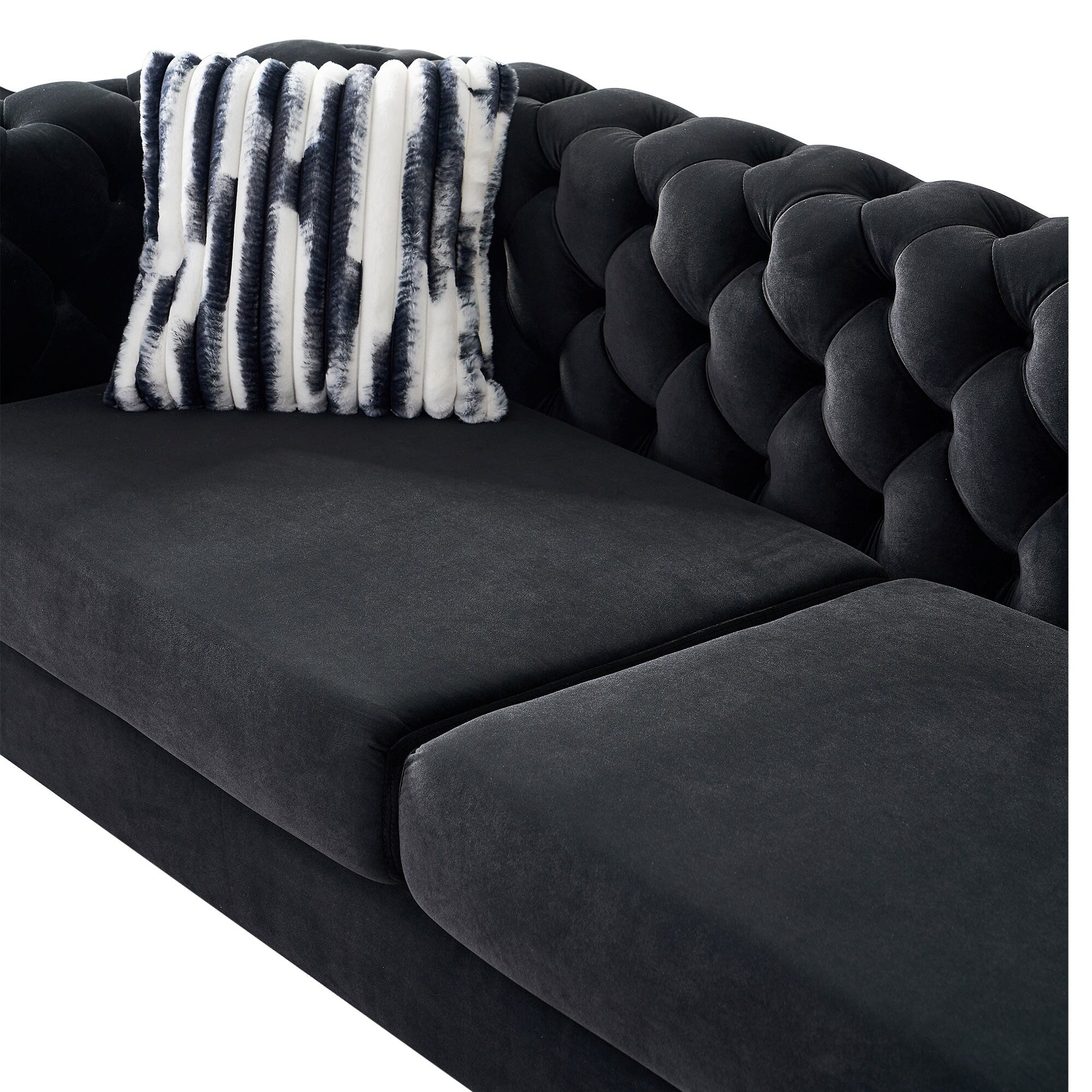 Chesterfield Modern Tufted Velvet Living Room Sofa