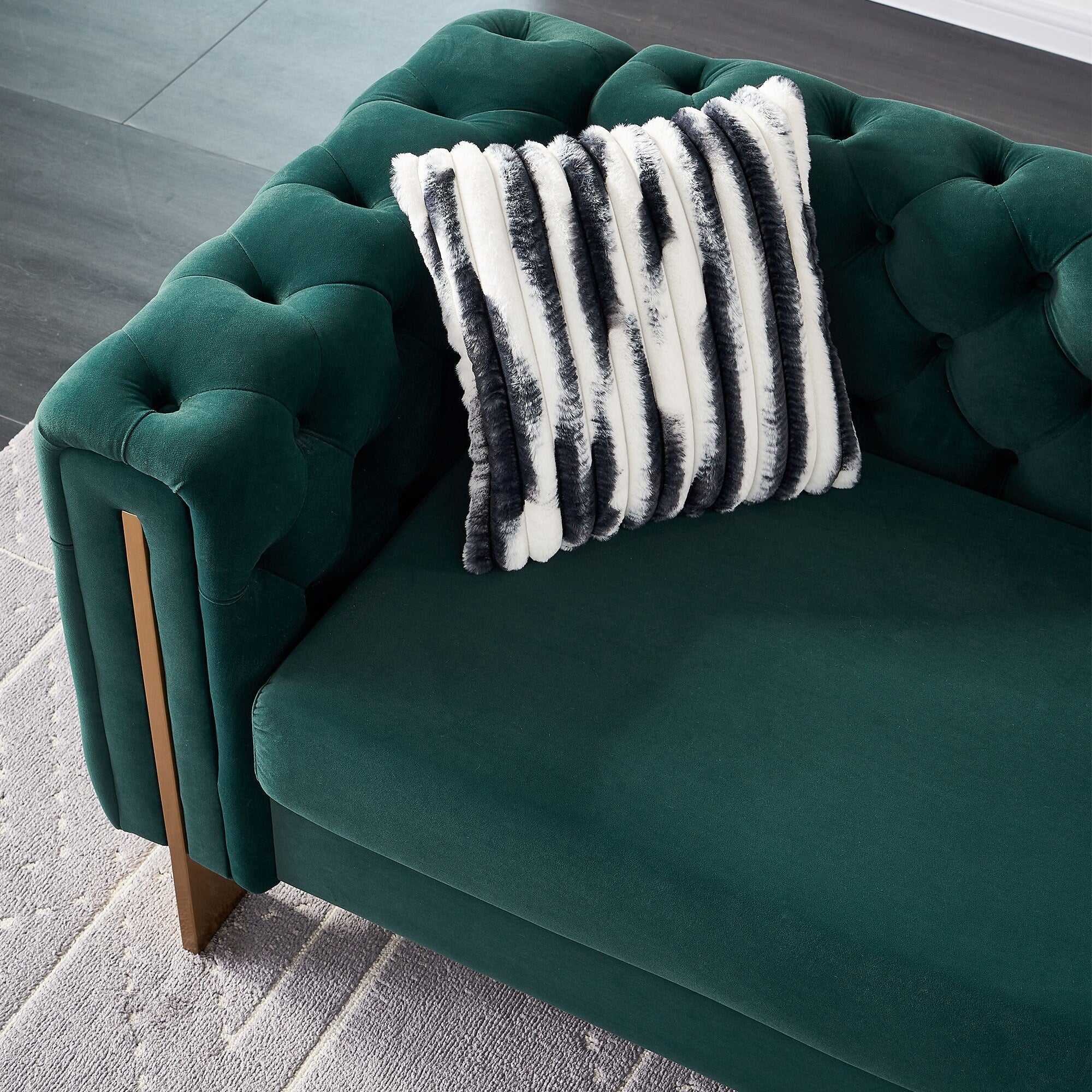 Chesterfield Modern Tufted Velvet Living Room Sofa