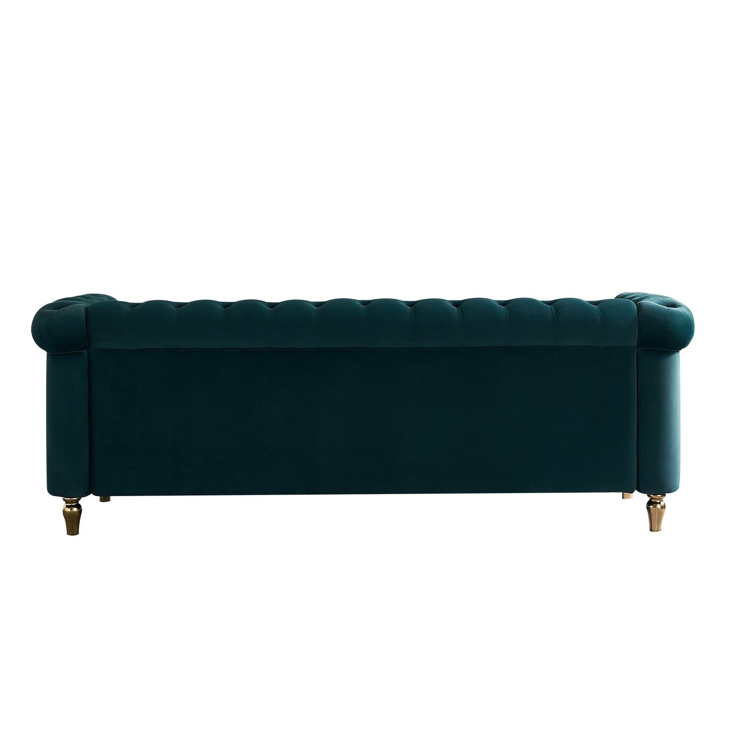 Chesterfield Velvet Sofa with Gold Strip Trim