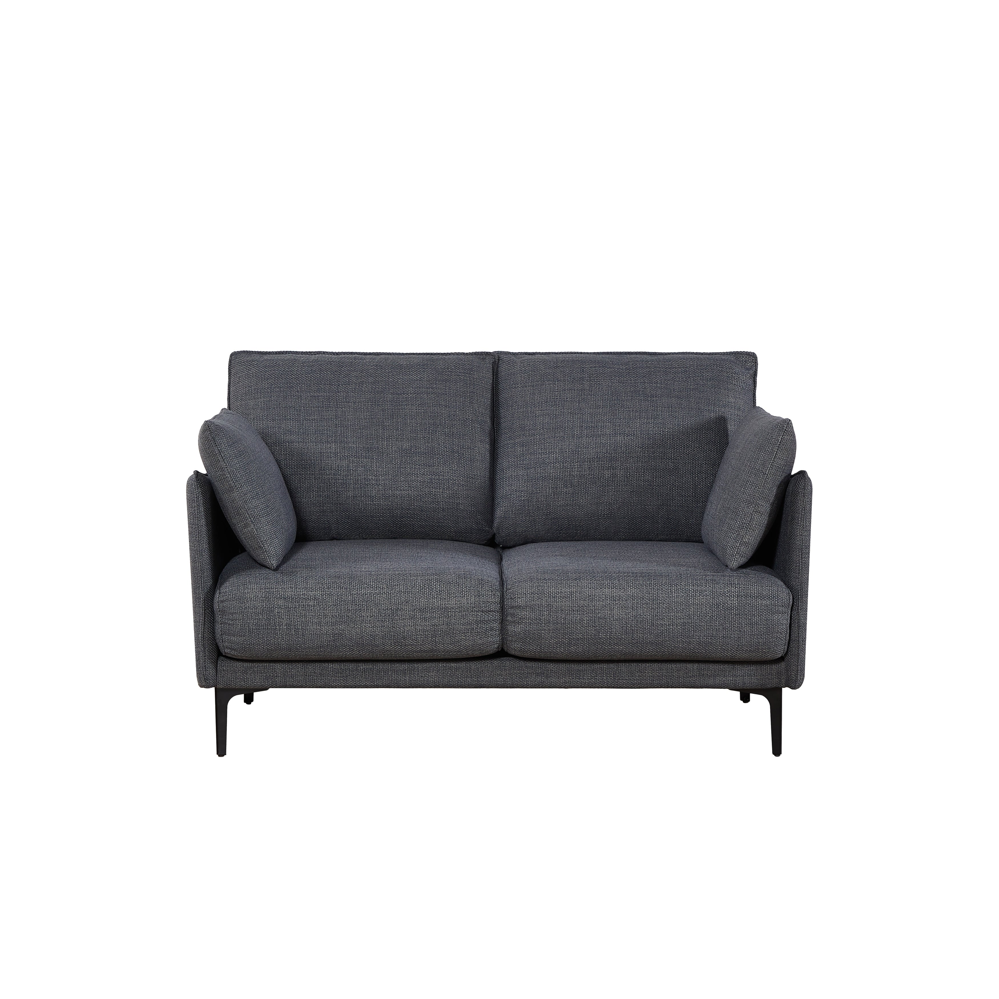 Christopher Knight Home - 2-Seater Sofa with Metal Legs & Pillows