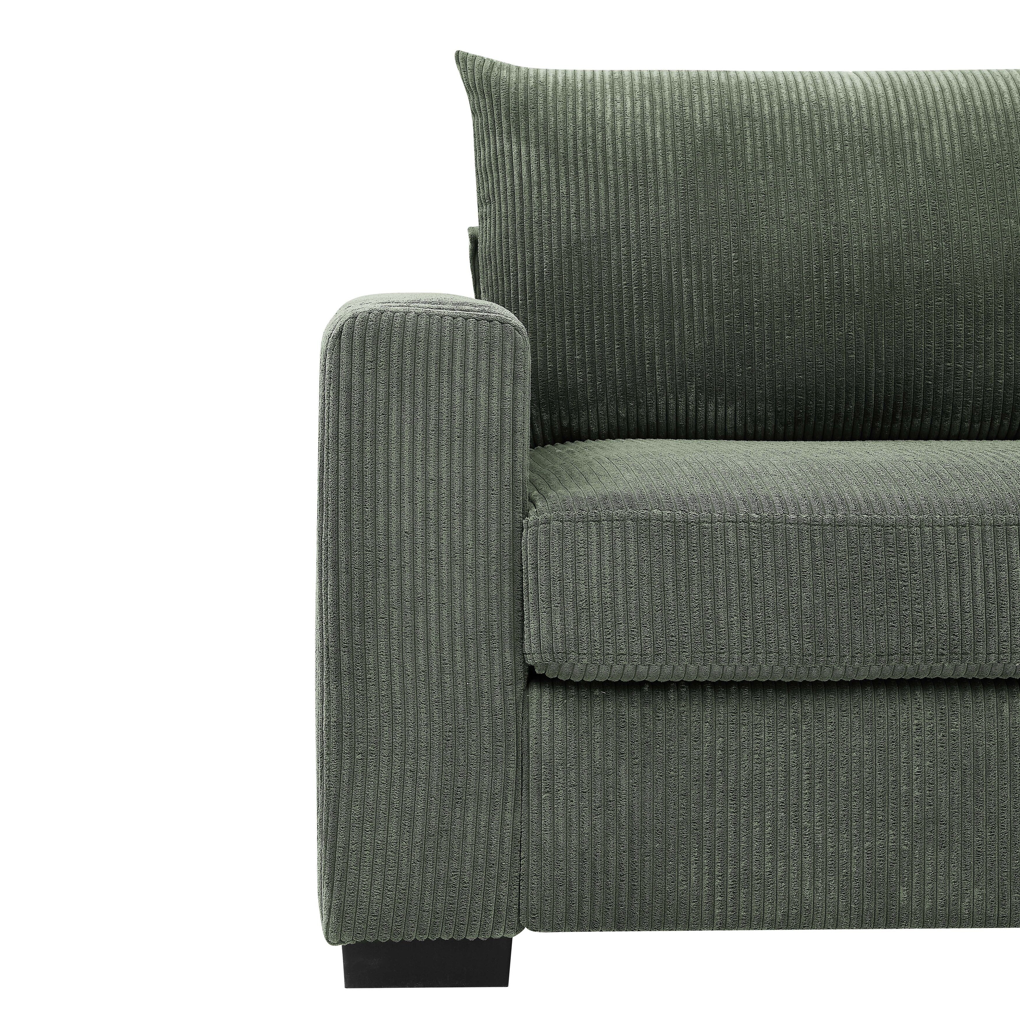Coastal Style Corduroy Sofa - 31 D x 79 W x 34 H