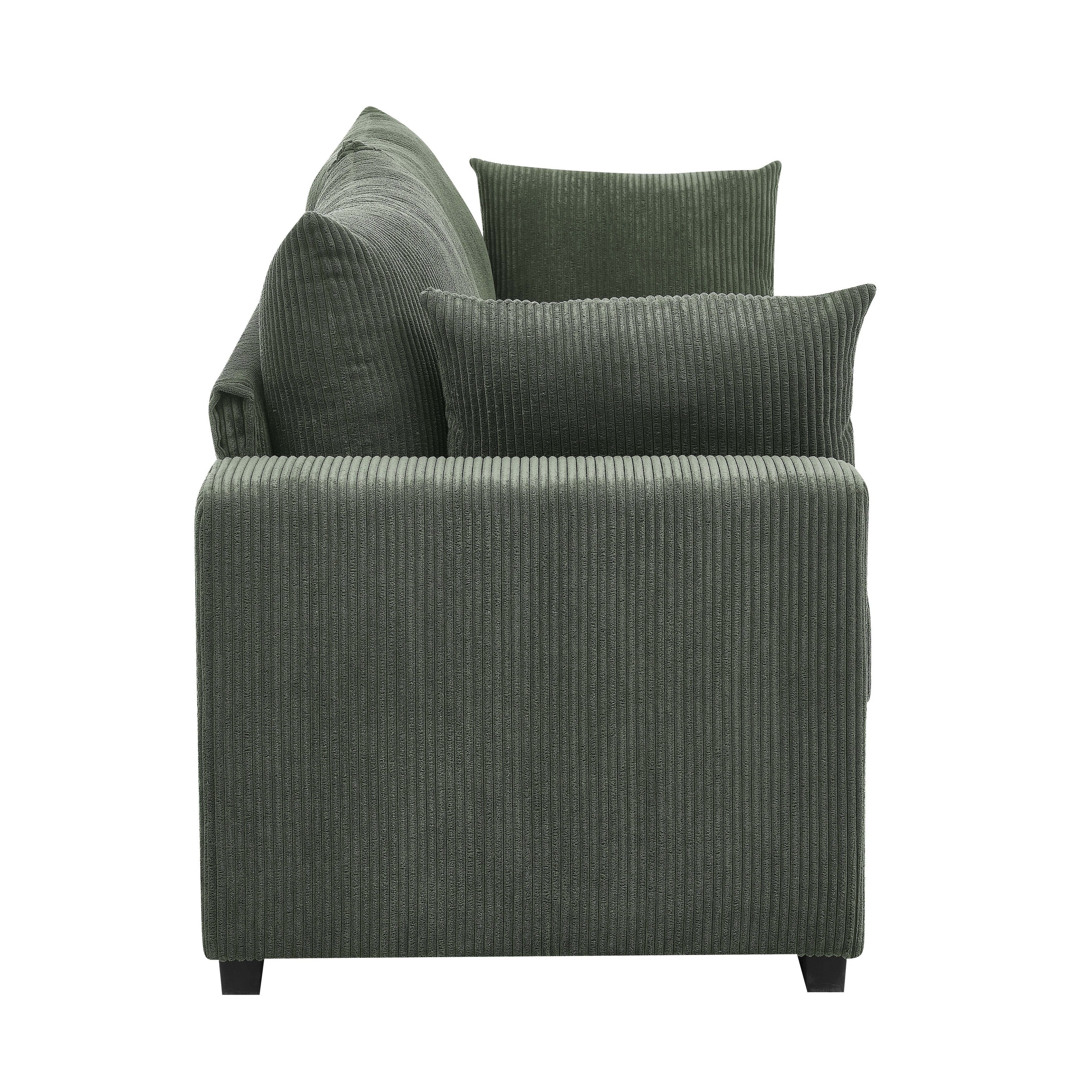 Coastal Style Corduroy Sofa - 31 D x 79 W x 34 H