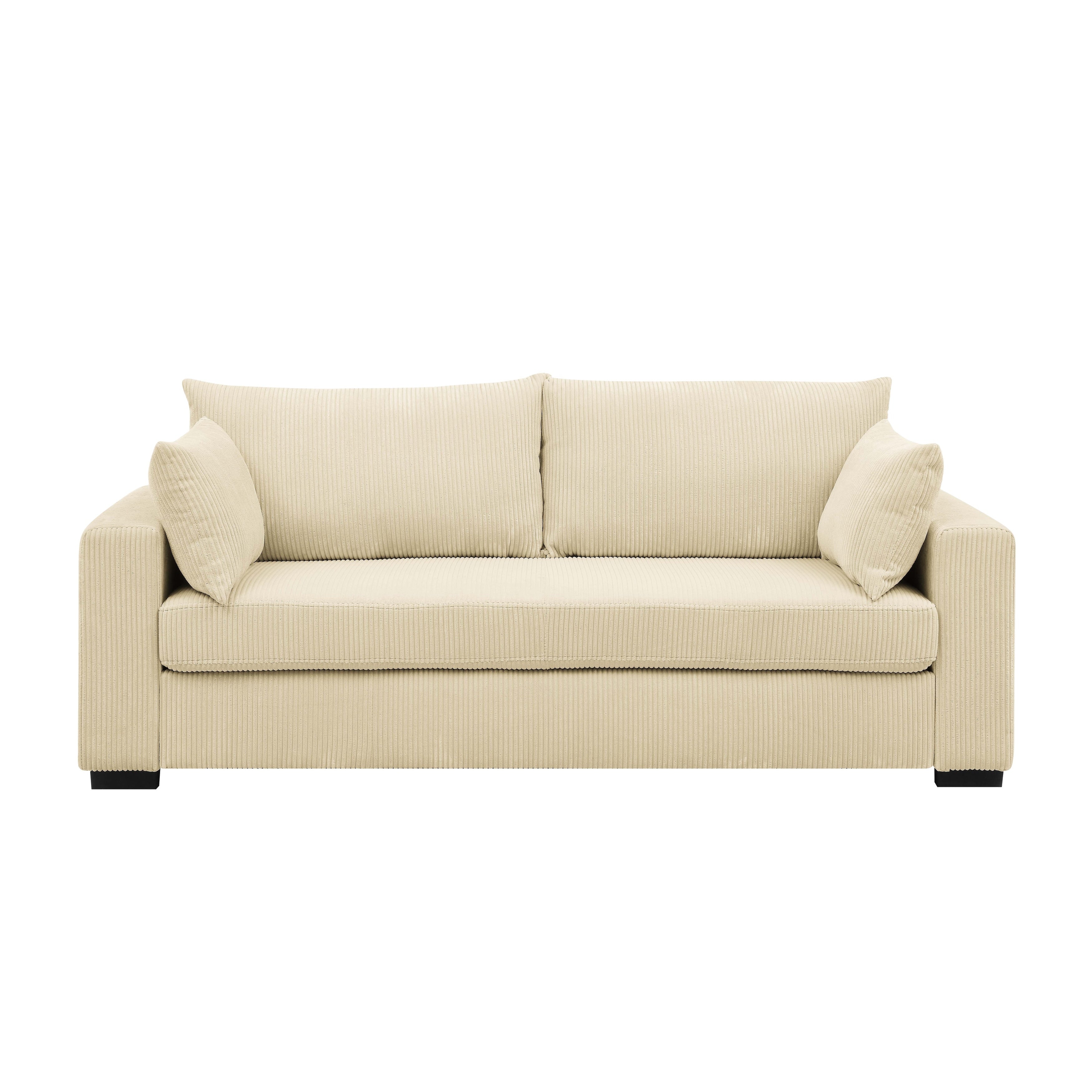 Coastal Style Corduroy Sofa - 31 D x 79 W x 34 H