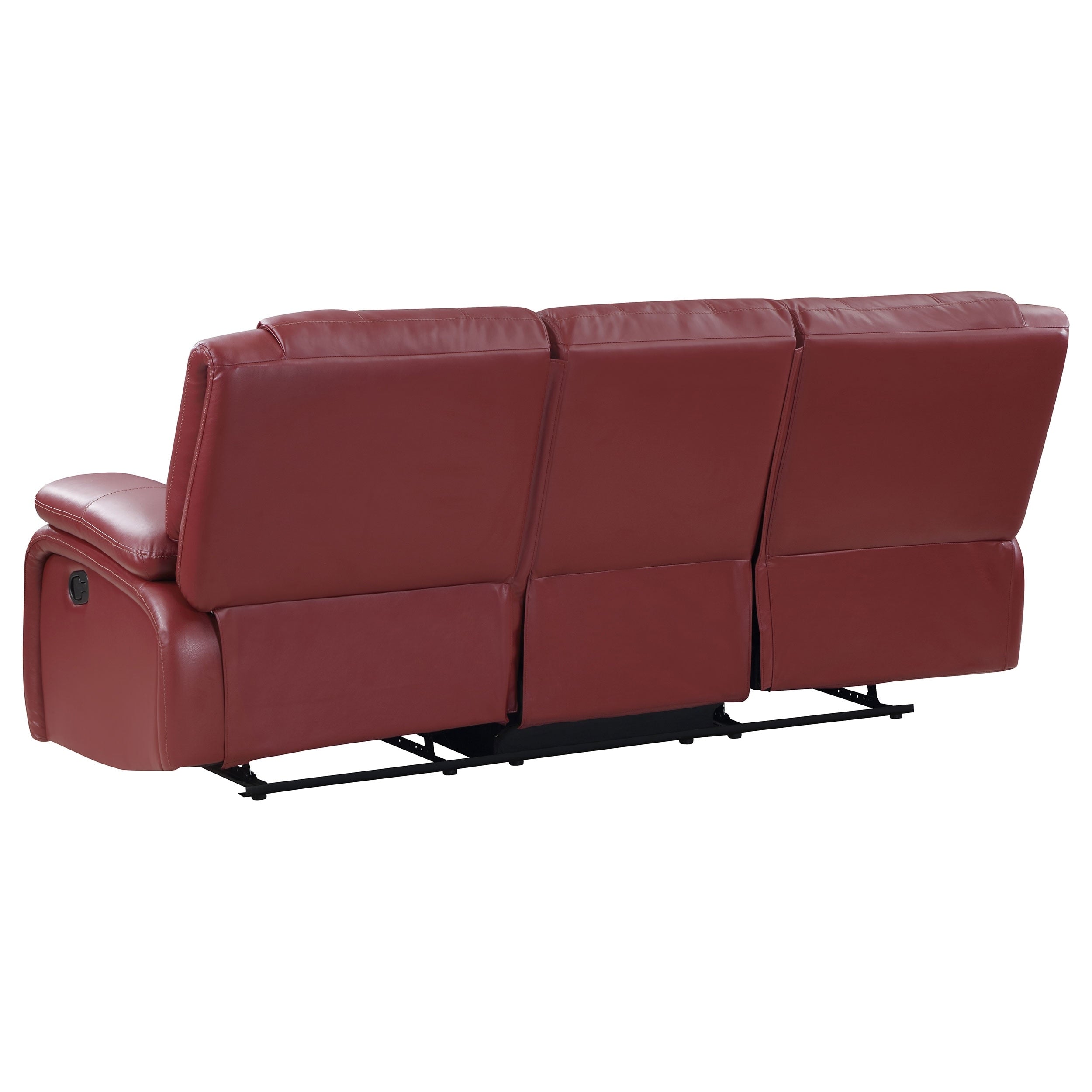 Camila Transitional Leatherette Upholstered Motion Reclining Sofa
