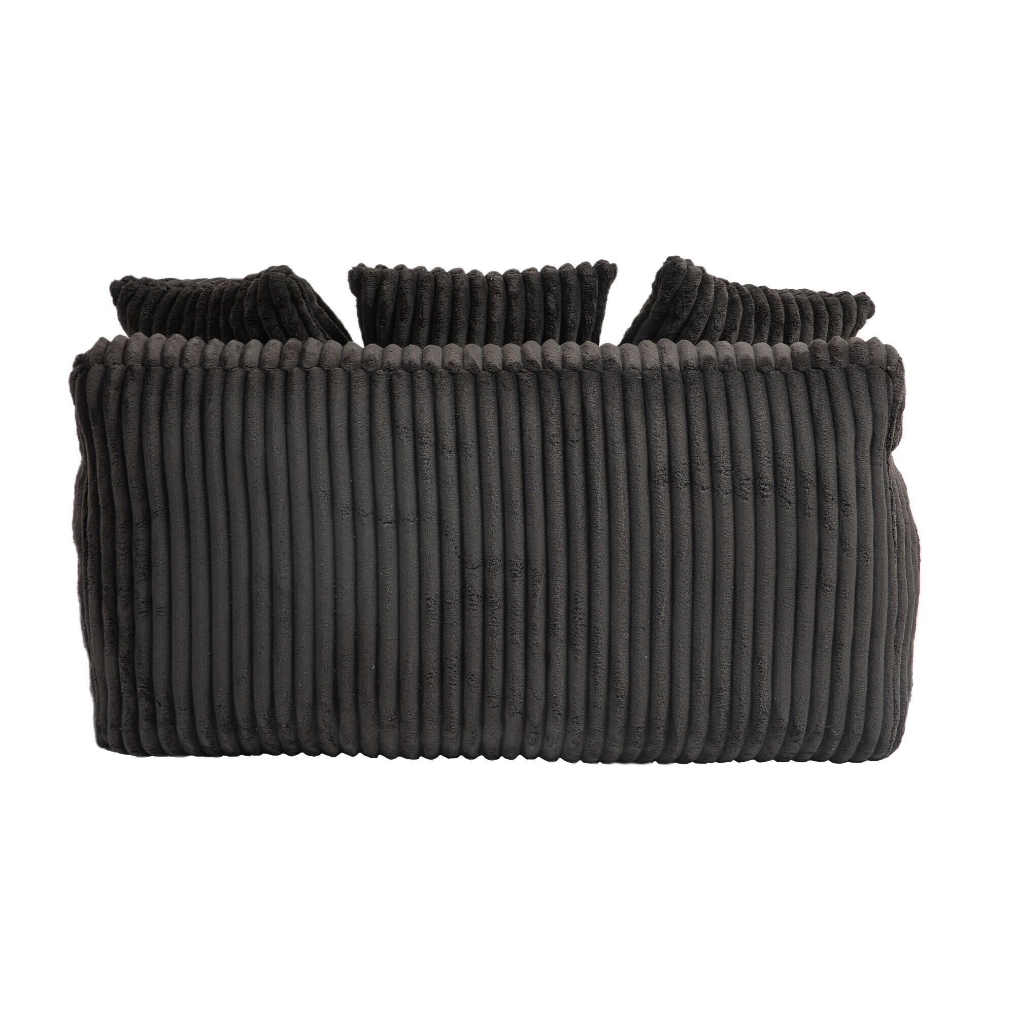 Corduroy Sleeper Sofa with High-Elastic Sponge Cushioning, No-Install Couch for Living Room