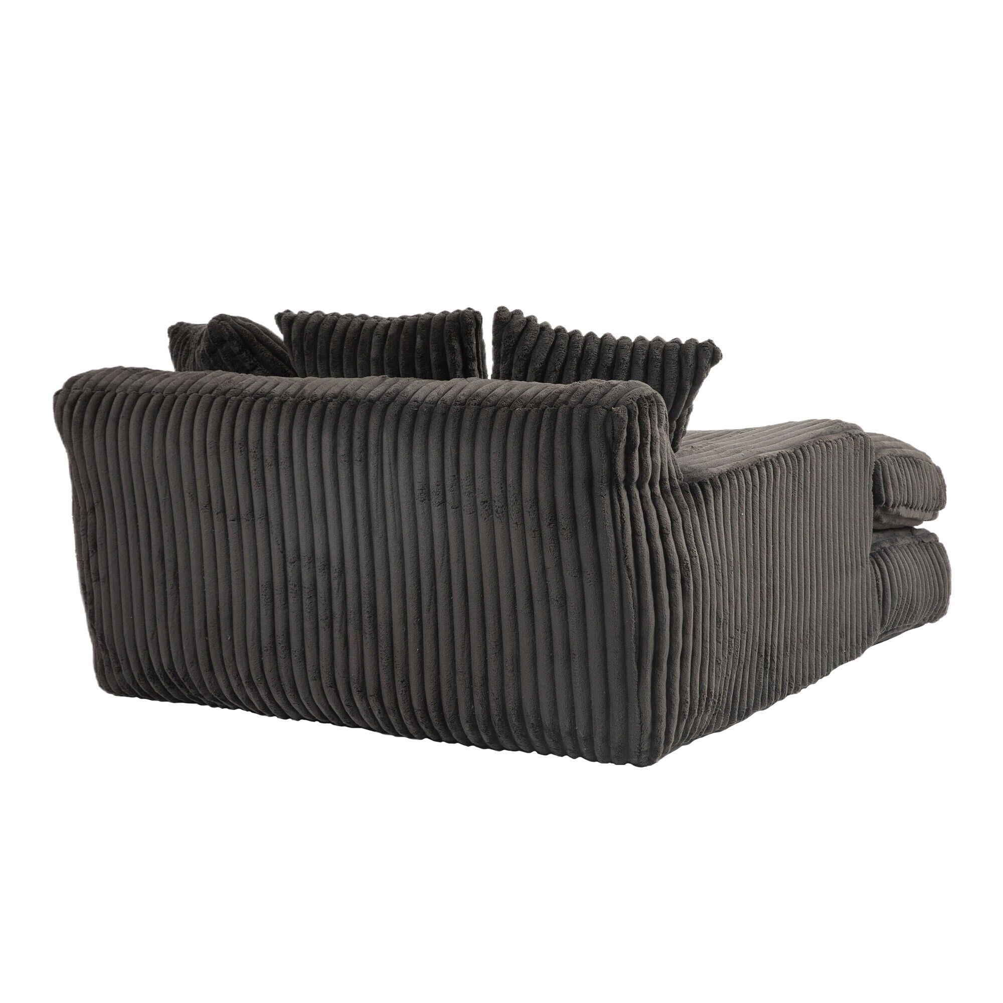 Corduroy Sleeper Sofa with High-Elastic Sponge Cushioning, No-Install Couch for Living Room