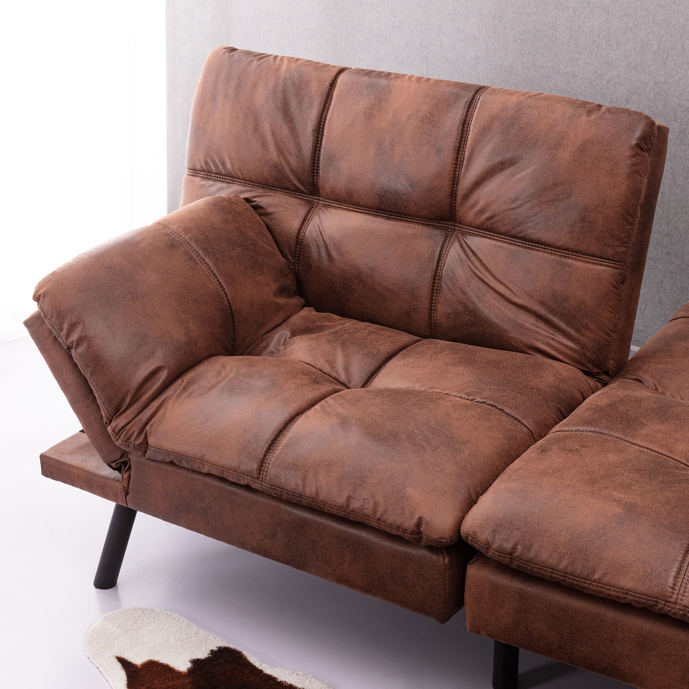 Convertible Futon Couch Bed, Modern Folding Sleeper Sofa