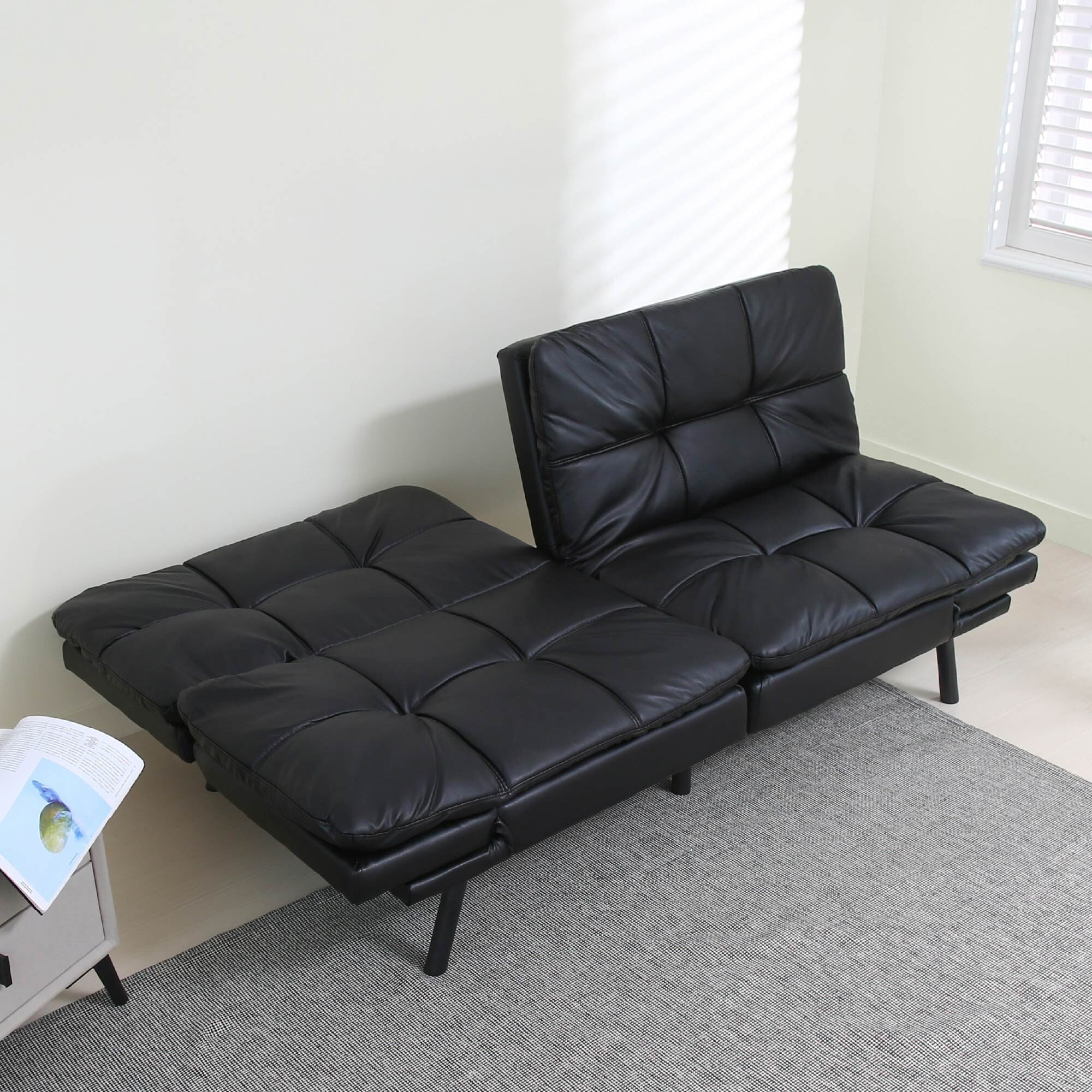 Convertible Futon Couch Bed, Modern Folding Sleeper Sofa