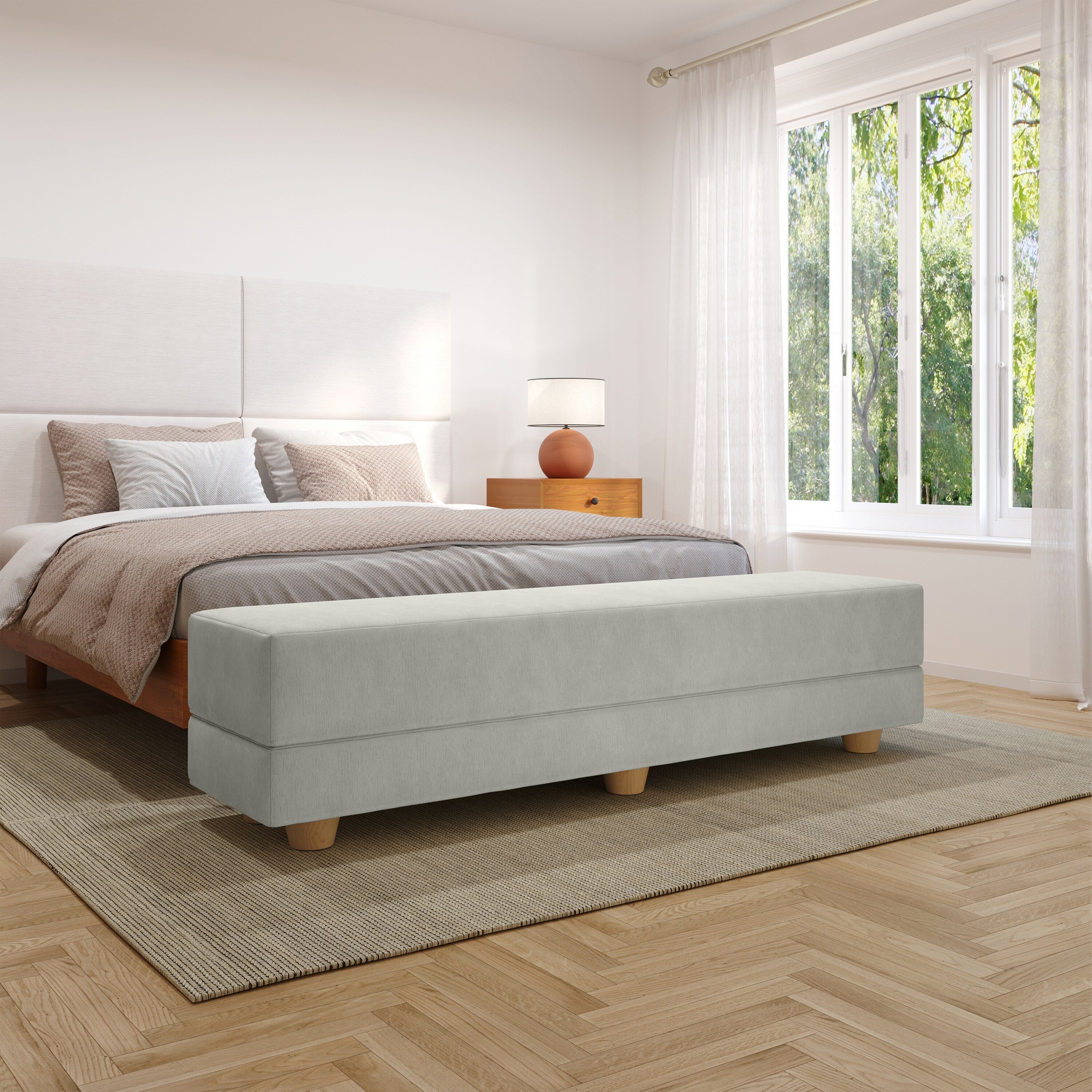Jaxx Camden Convertible Bed Bench / Fold-Out Twin Guest Bed