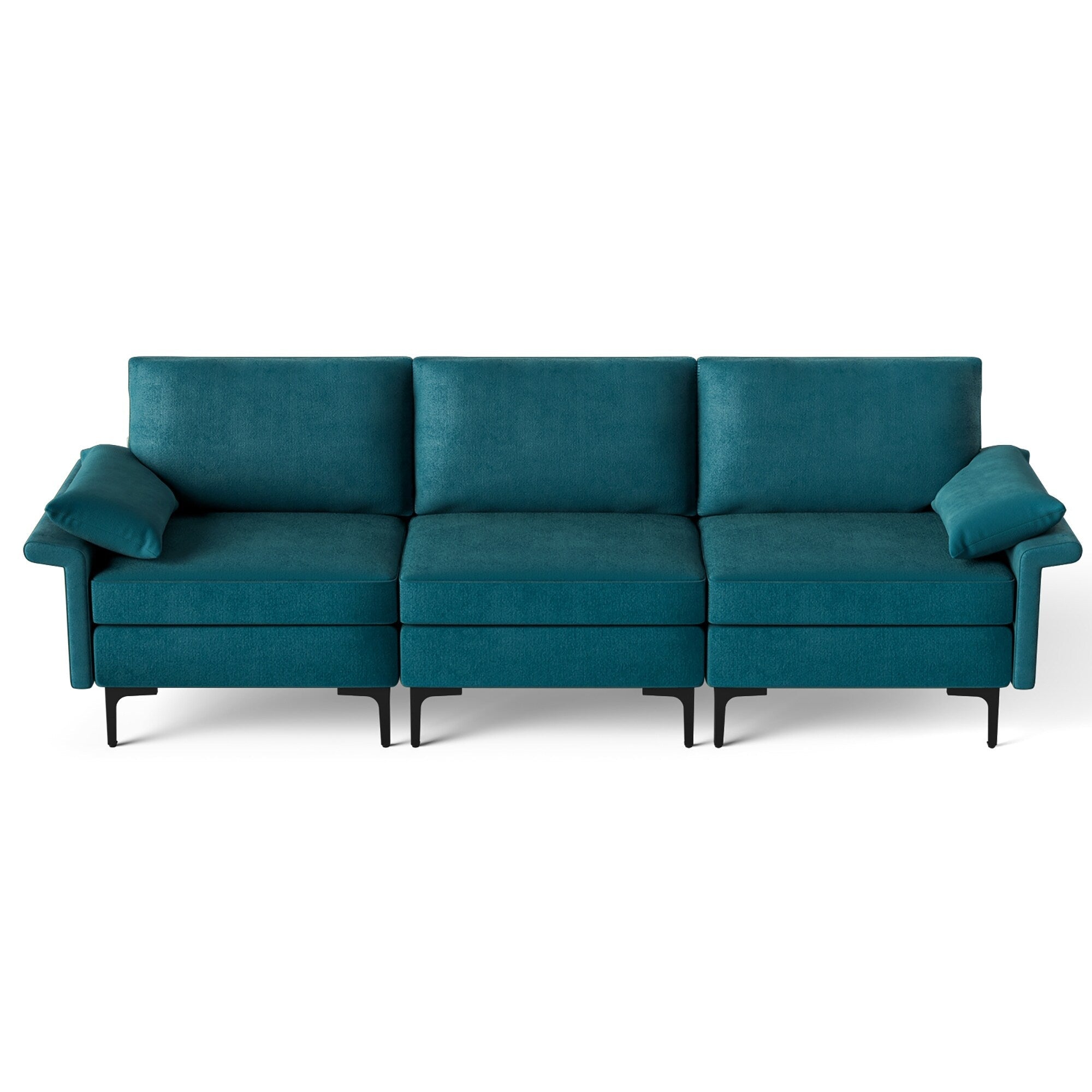 Costway Modern Modular Fabric 3-Seat Sofa Couch Living Room Furniture - See Details
