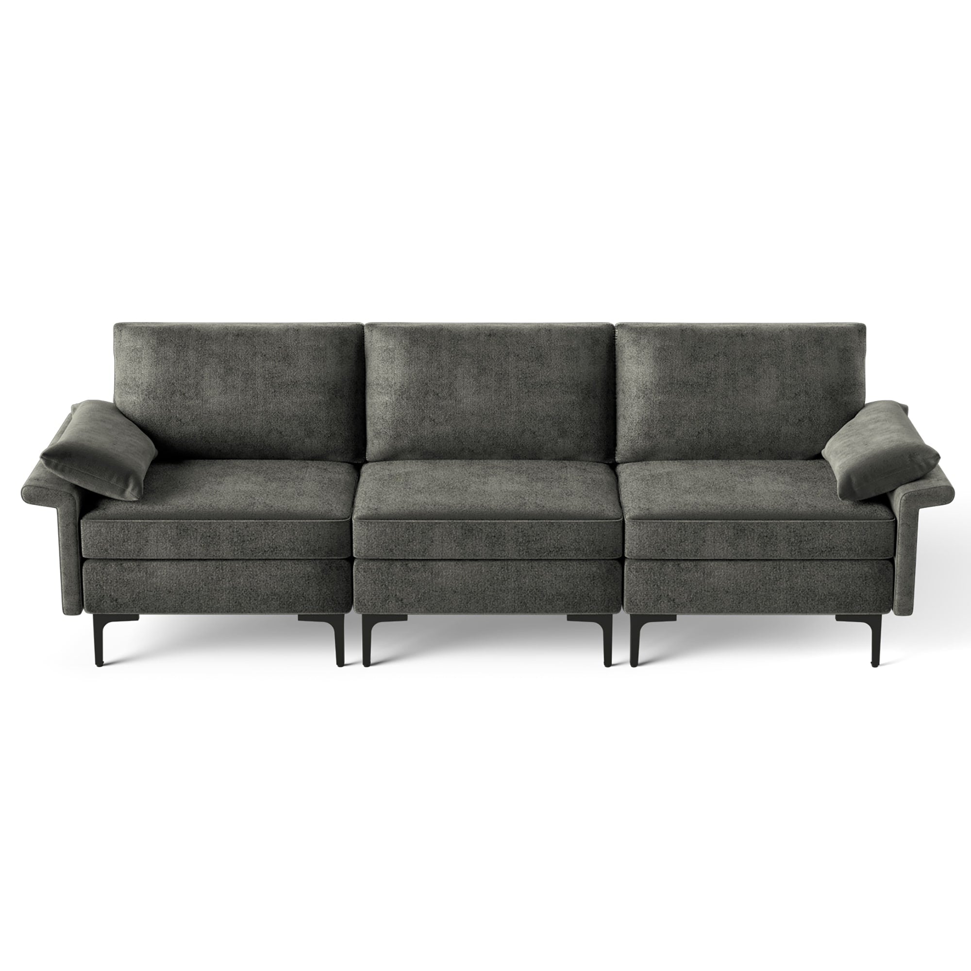 Costway Modern Modular Fabric 3-Seat Sofa Couch Living Room Furniture - See Details