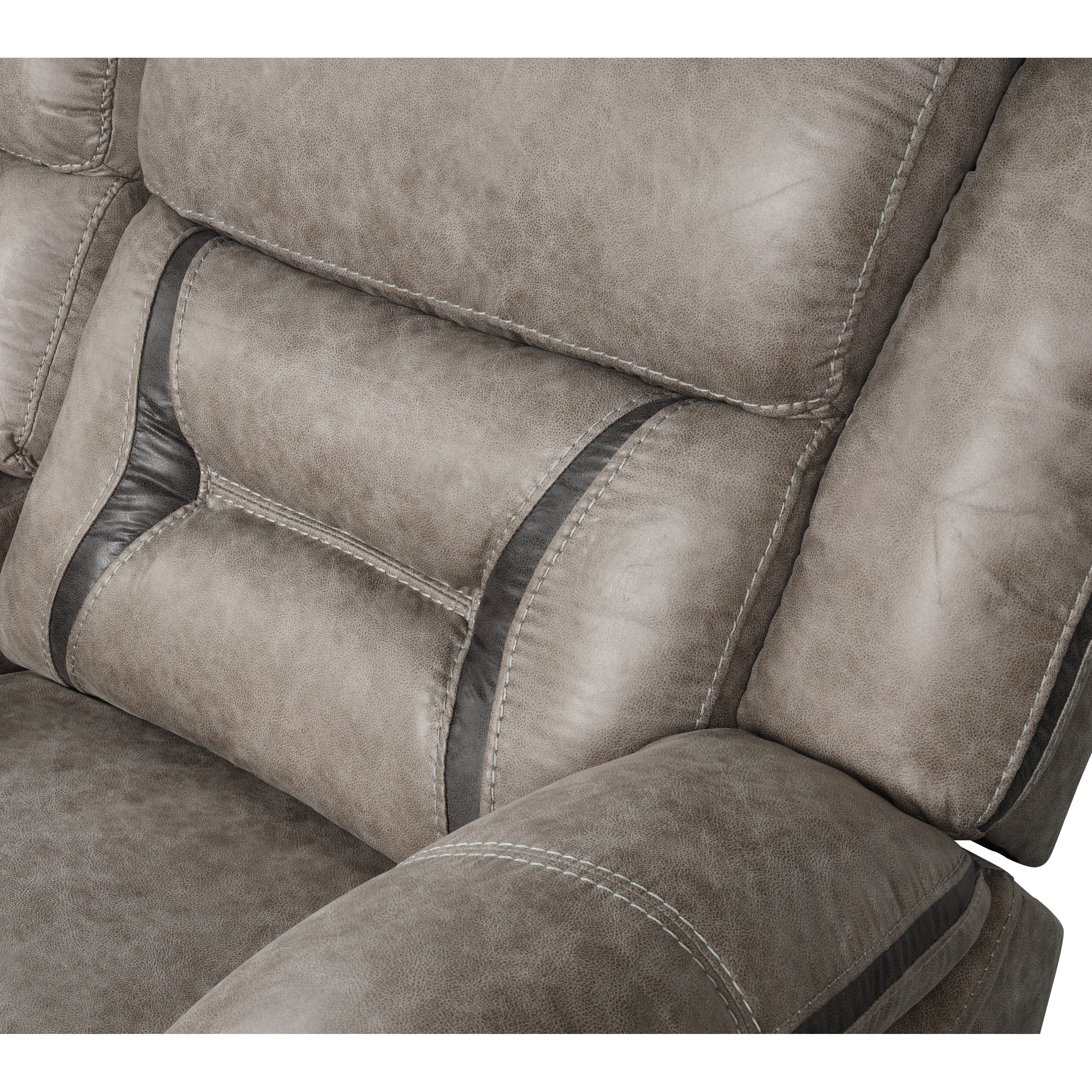 Roundhill Furniture Elkton Manual Motion Reclining Sofa with Storage Console