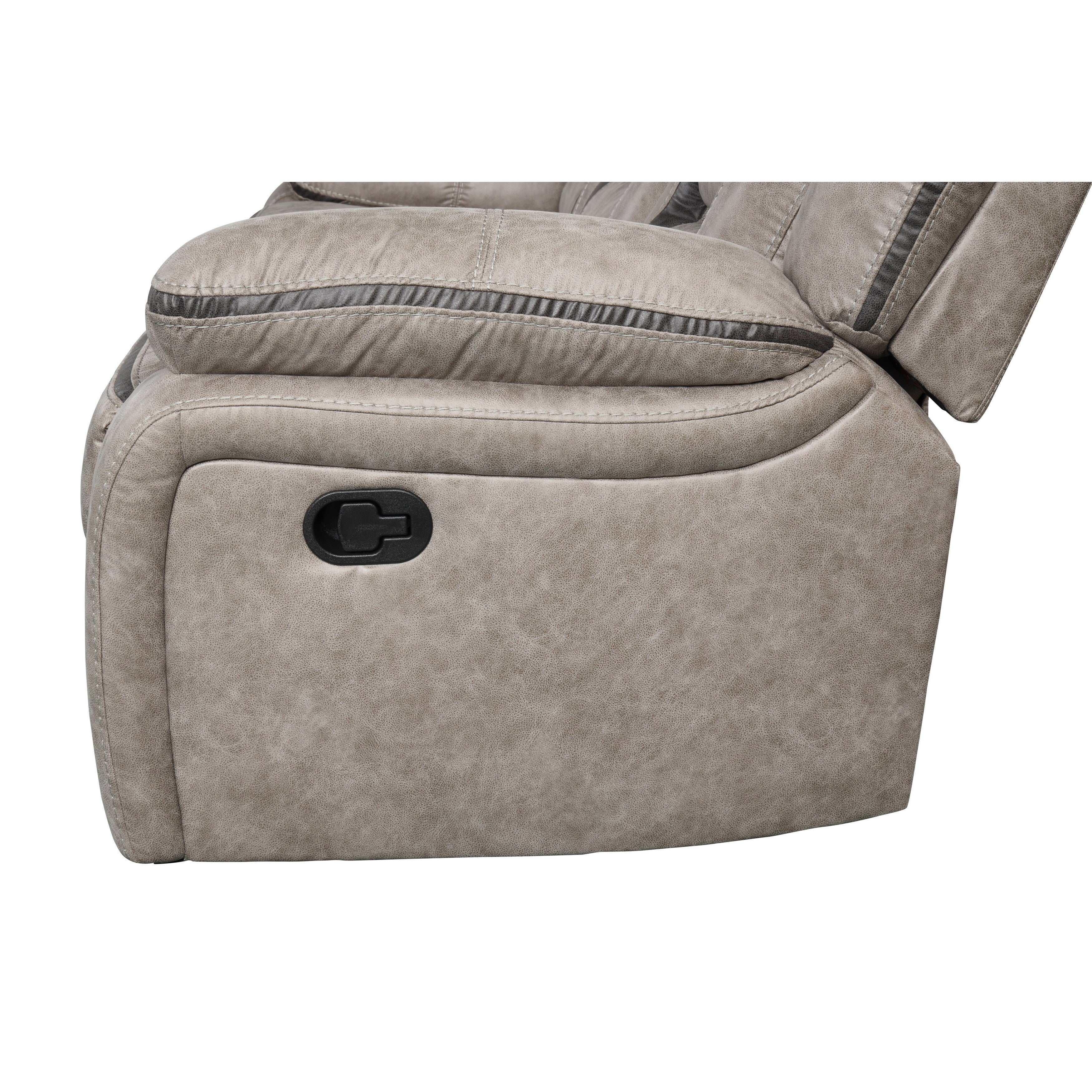 Roundhill Furniture Elkton Manual Motion Reclining Sofa with Storage Console