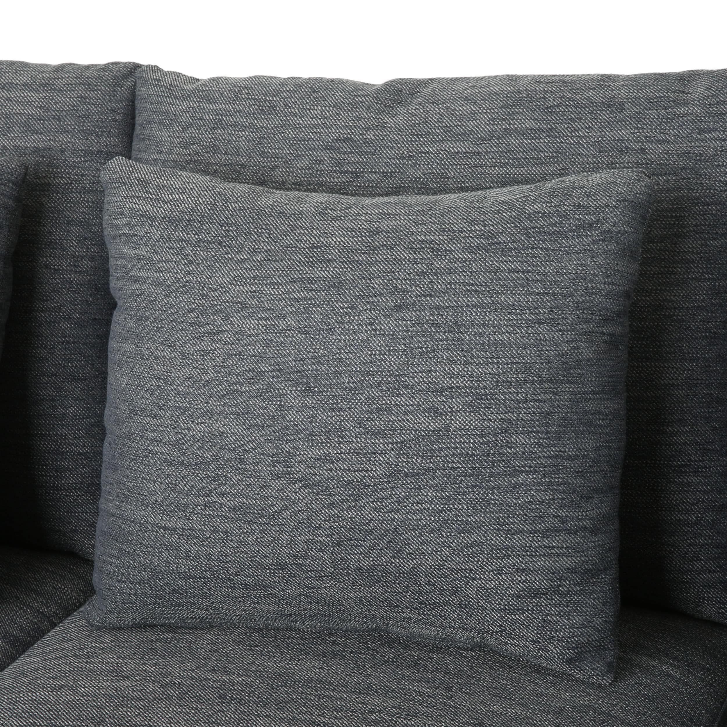 Elliston Fabric Contemporary 3-seater Sofa with Accent Pillows by Christopher Knight Home