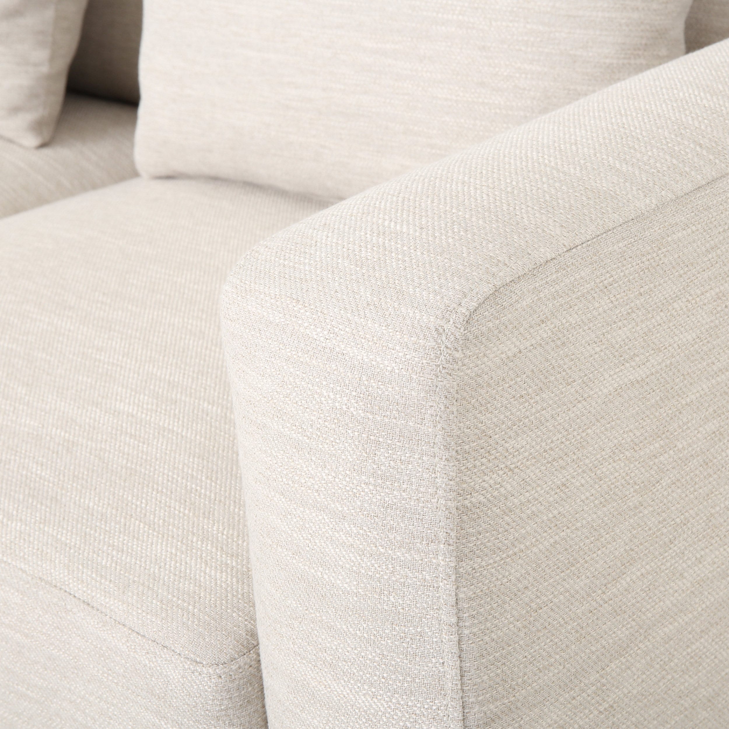 Elliston Fabric Contemporary 3-seater Sofa with Accent Pillows by Christopher Knight Home