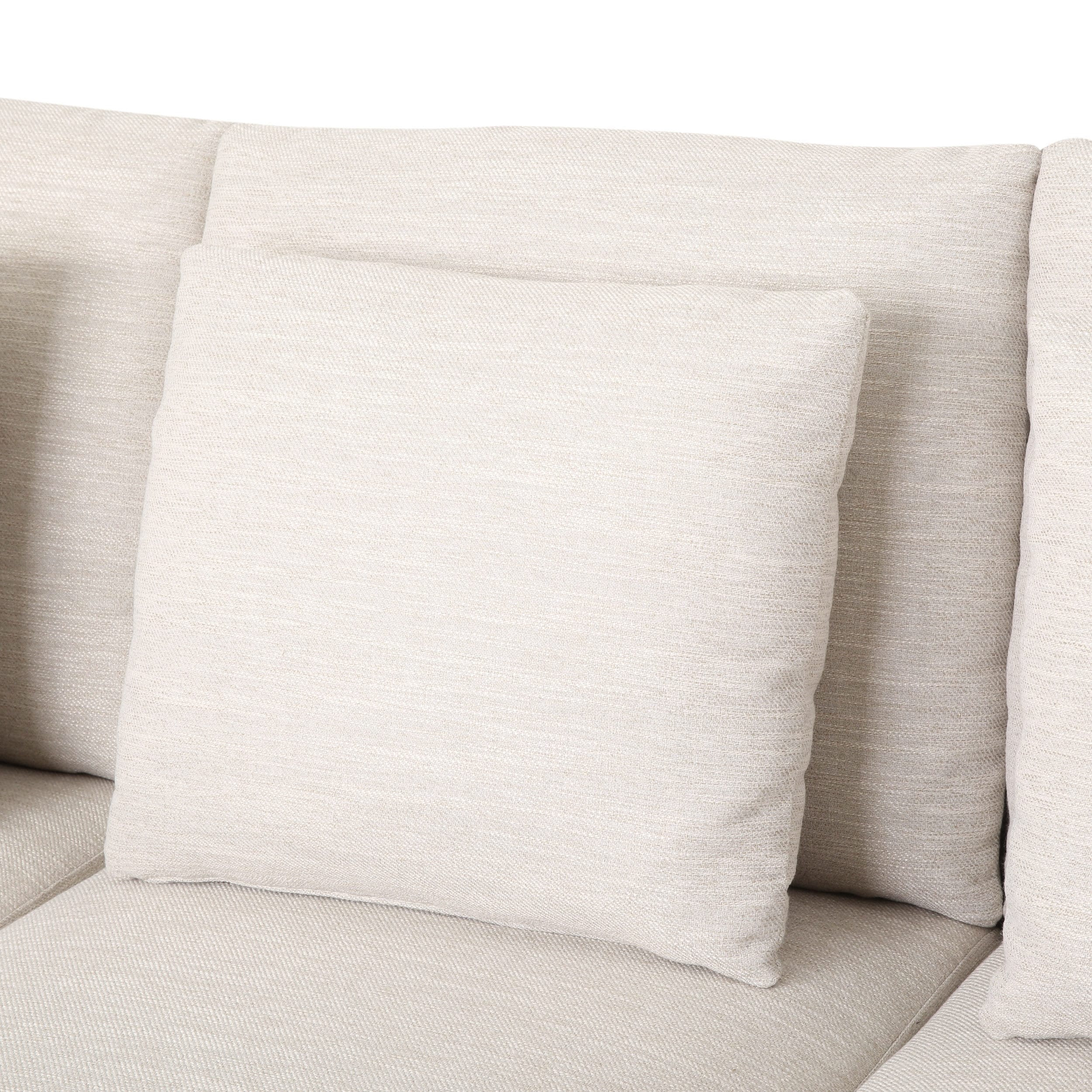 Elliston Fabric Contemporary 3-seater Sofa with Accent Pillows by Christopher Knight Home