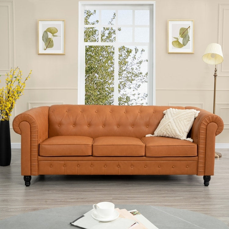 Elegance Chesterfield Sofa, Luxurious Comfort for Cozy Living Rooms, Mid-Century Modern couch, Elegance, 3-Seater Sofa