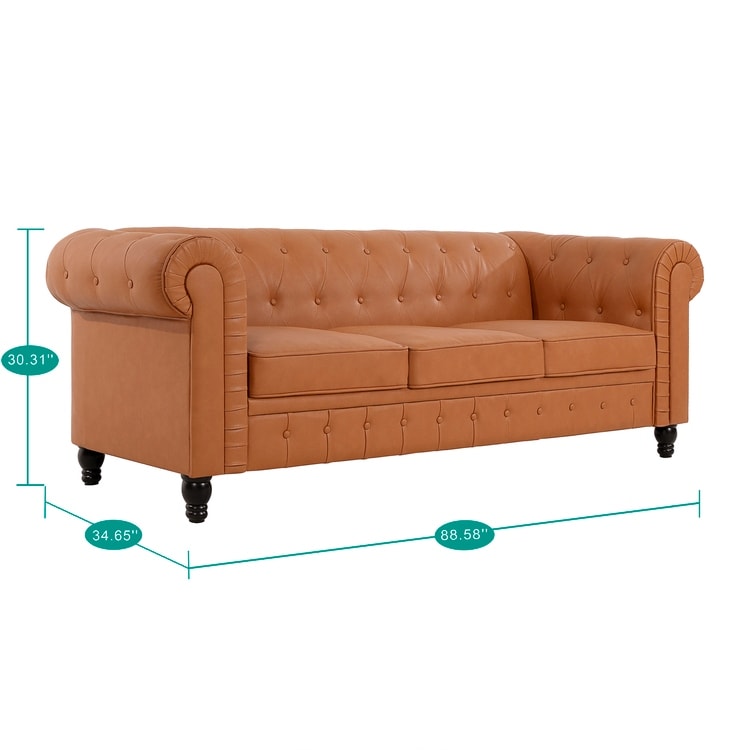 Elegance Chesterfield Sofa, Luxurious Comfort for Cozy Living Rooms, Mid-Century Modern couch, Elegance, 3-Seater Sofa