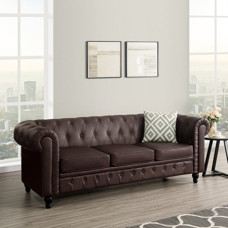 Elegance Chesterfield Sofa, Luxurious Comfort for Cozy Living Rooms, Mid-Century Modern couch, Elegance, 3-Seater Sofa