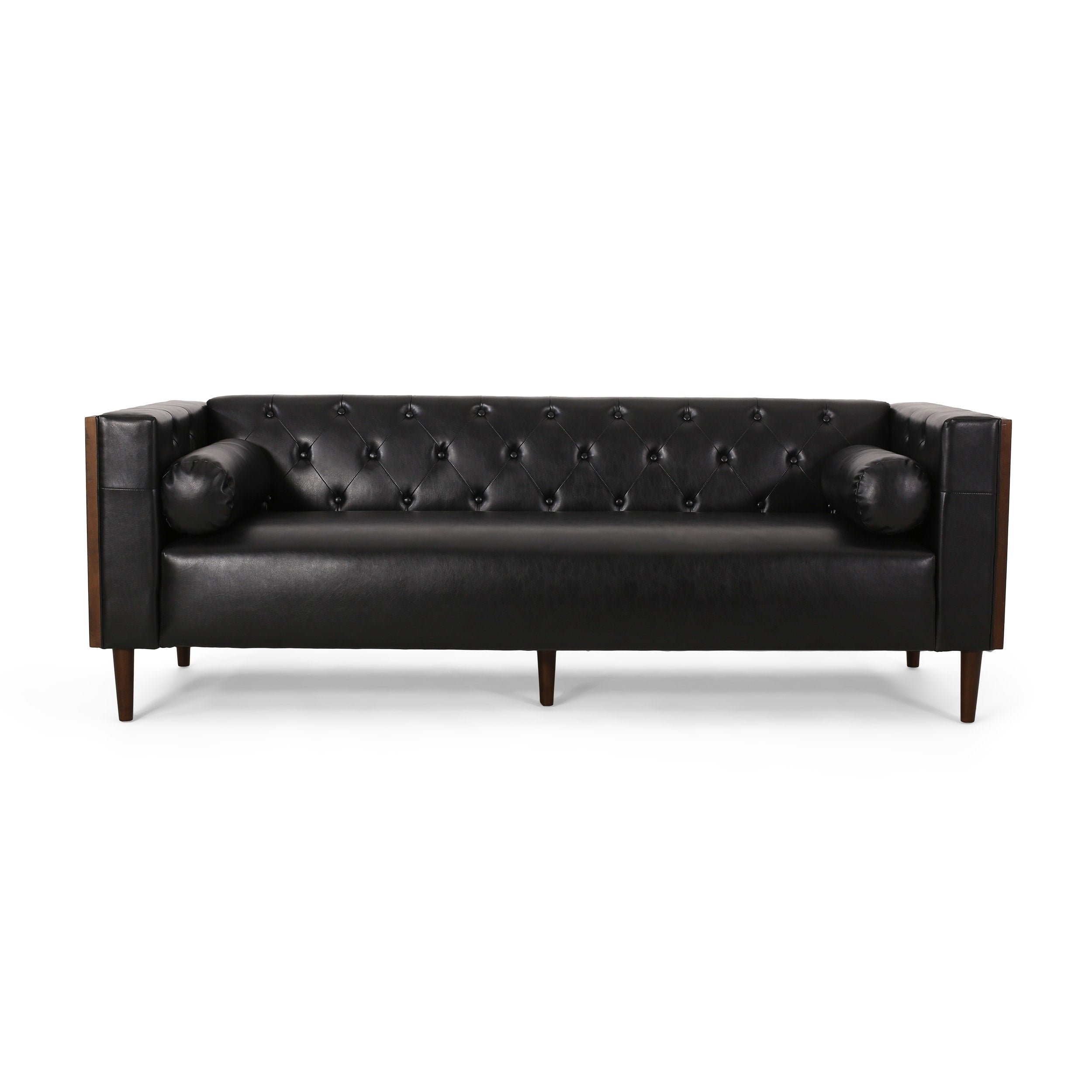 Faraway Modern Tufted Sofa w/ Accent Pillows by Christopher Knight Home
