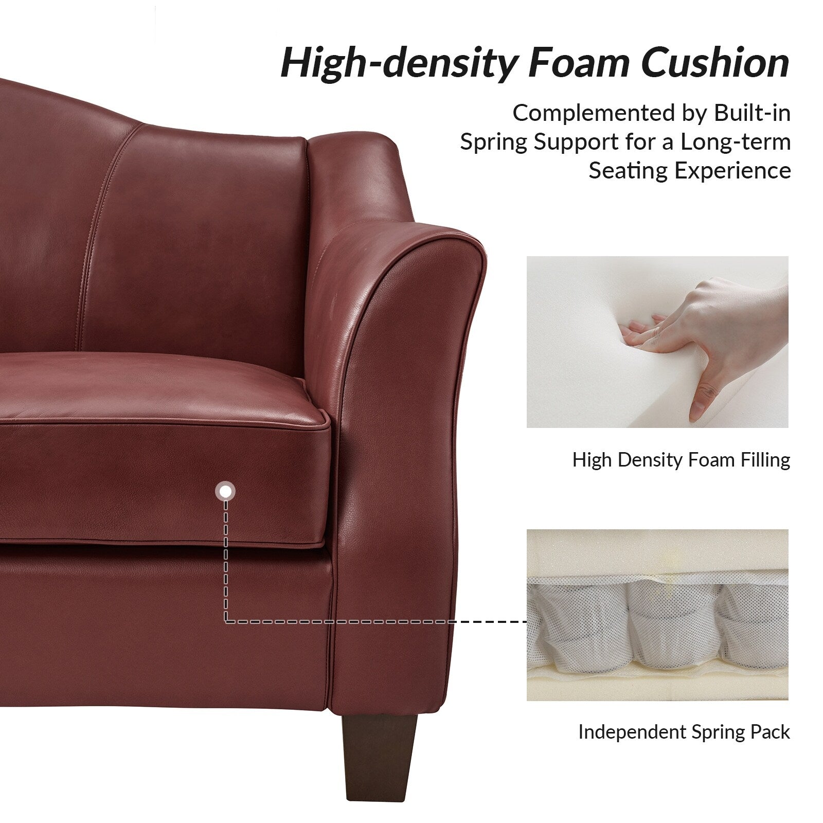 Franco Traditional 60 Wide Genuine Leather Sofa by HULALA HOME