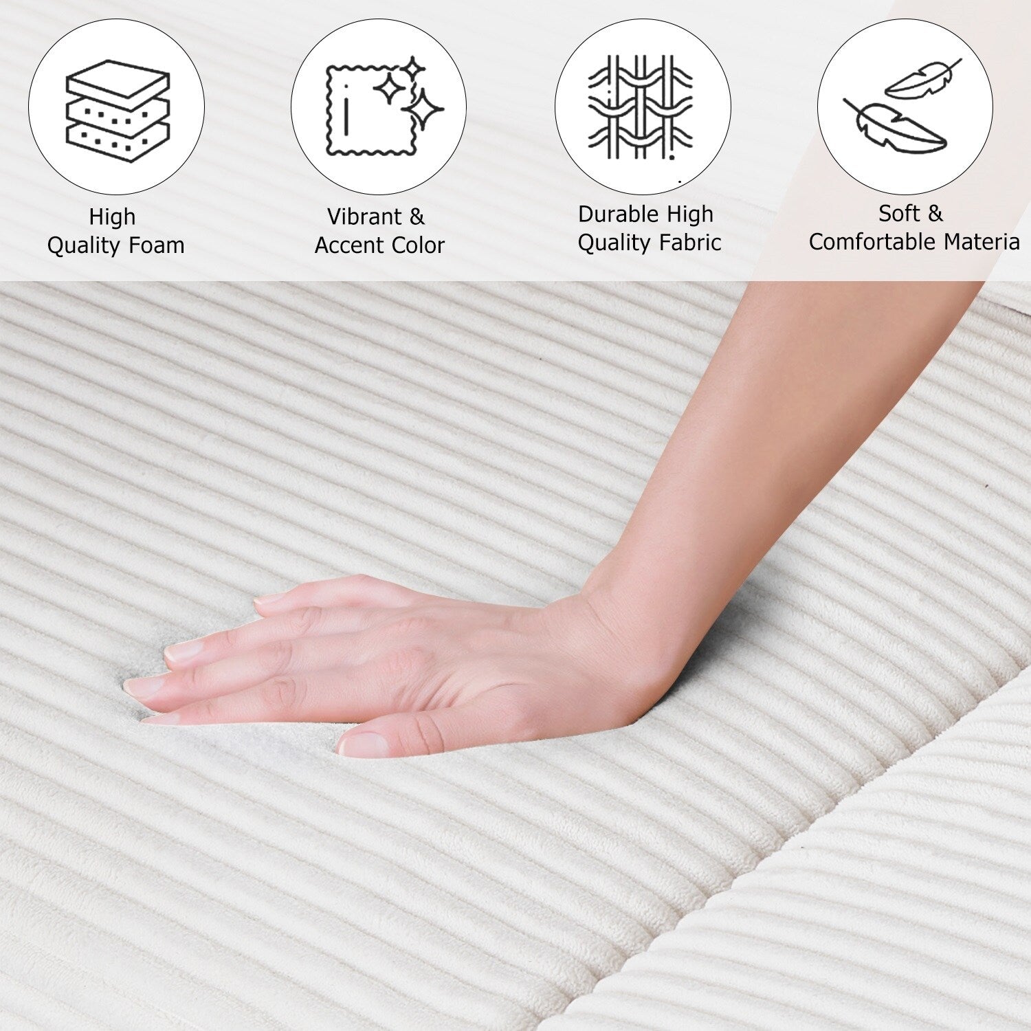 74 Sofas for Living Room, Corduroy Love Seat Couches, Small Couch with 2 Pillow ,, Easy Assembly Sofa for Small Spaces