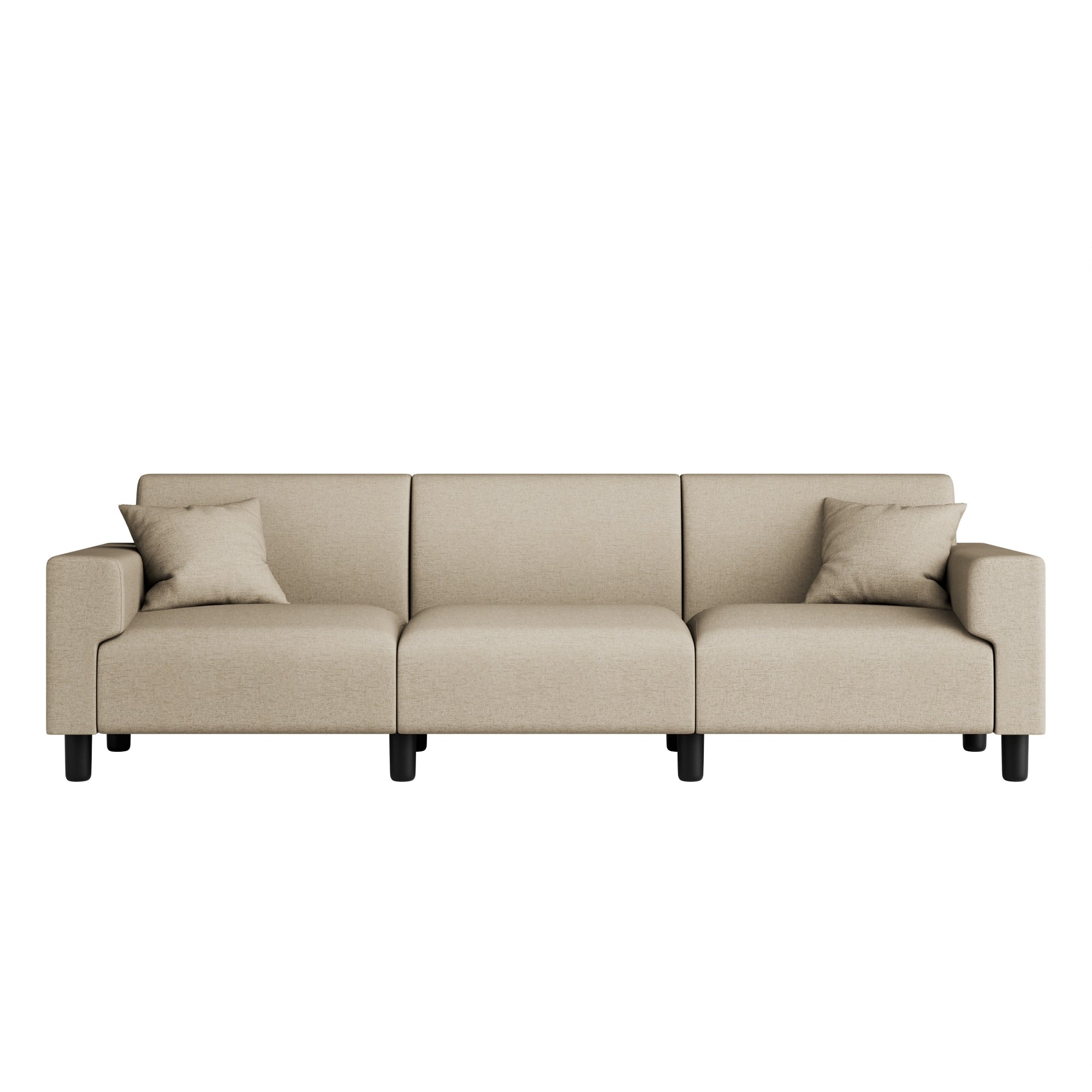 Futzca 94'' Sofa Couch, Modern 3-Seater Sofa with Two Pillows