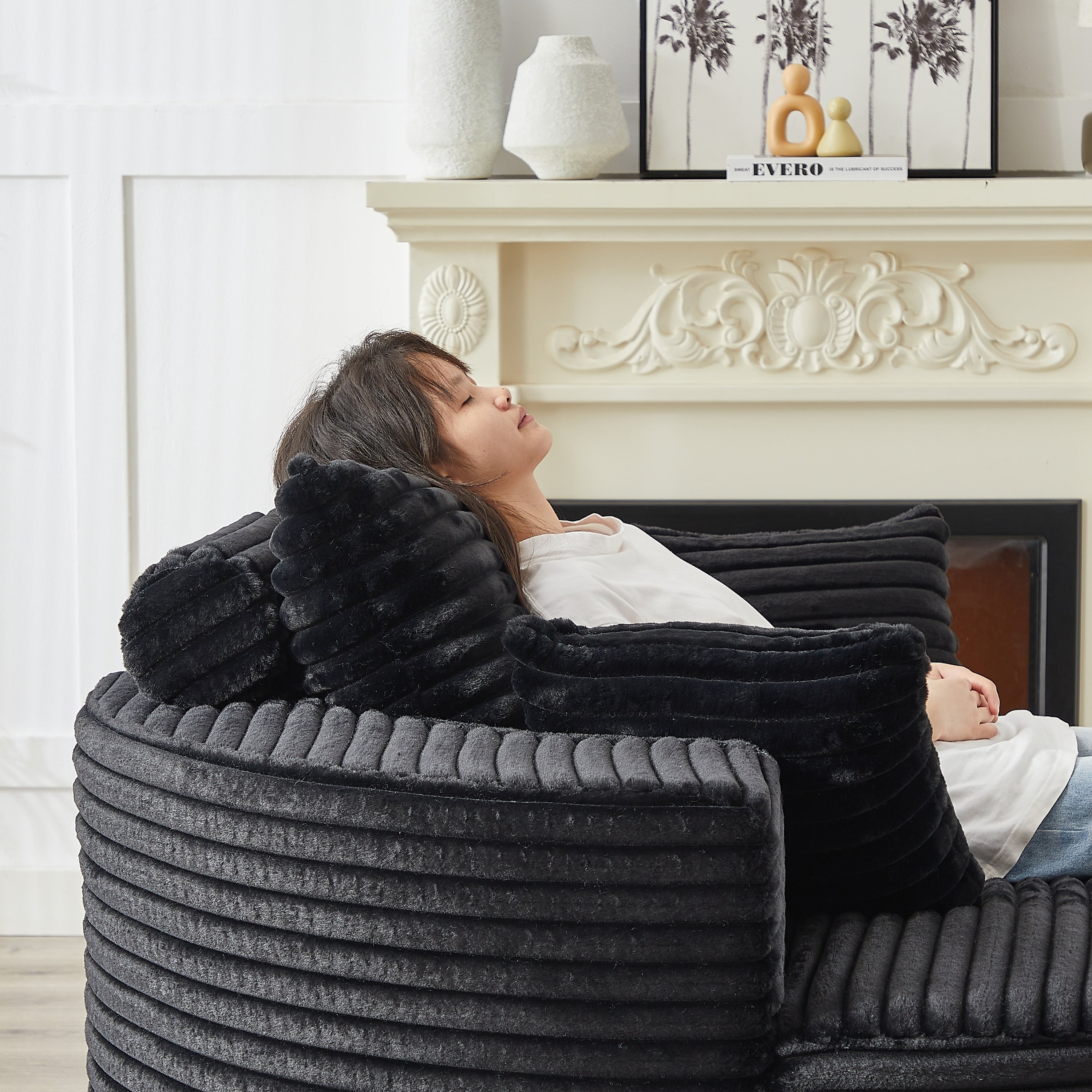 GDFStudio - Emberwood Corduroy Single Sofa Cloud Recliner