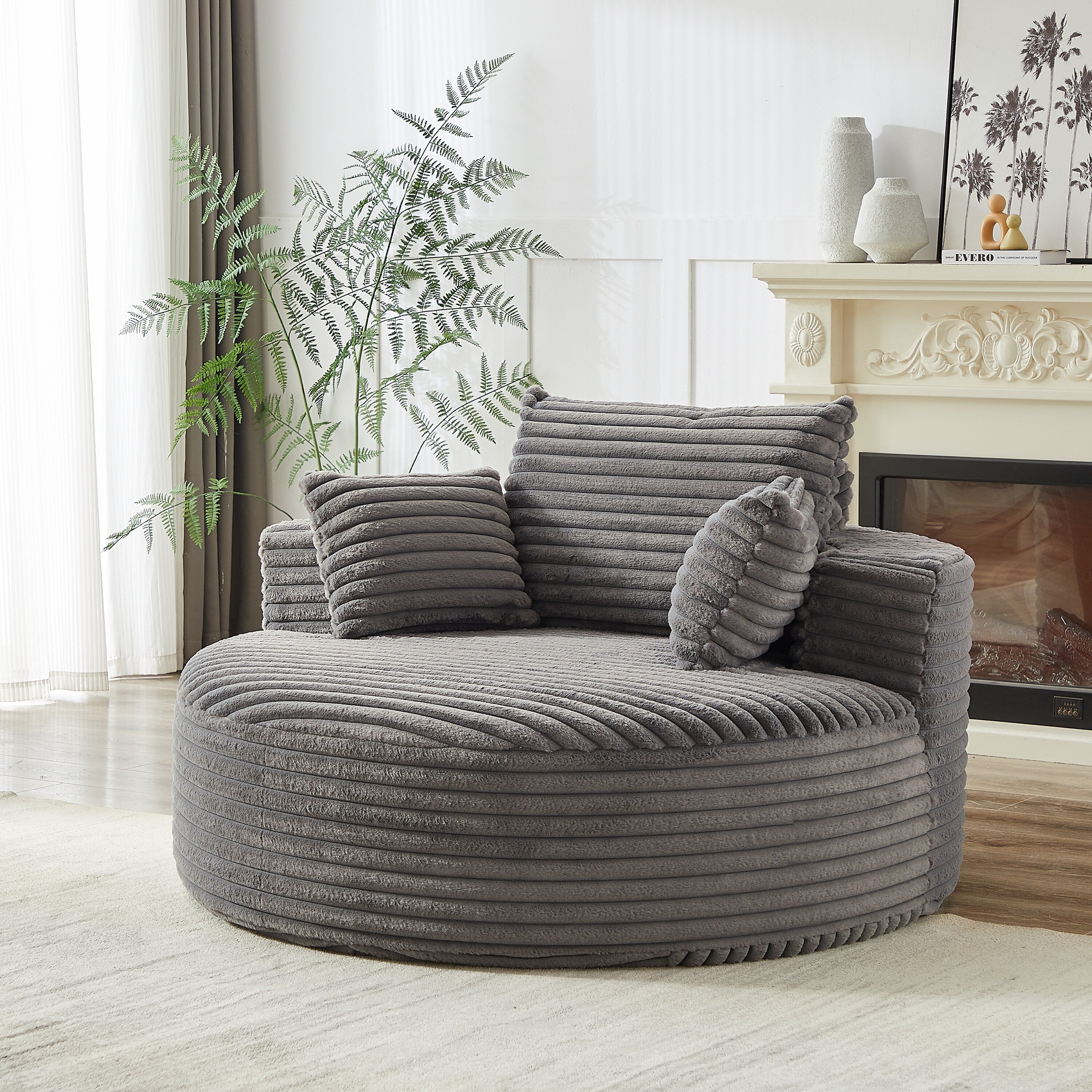GDFStudio - Emberwood Corduroy Single Sofa Cloud Recliner