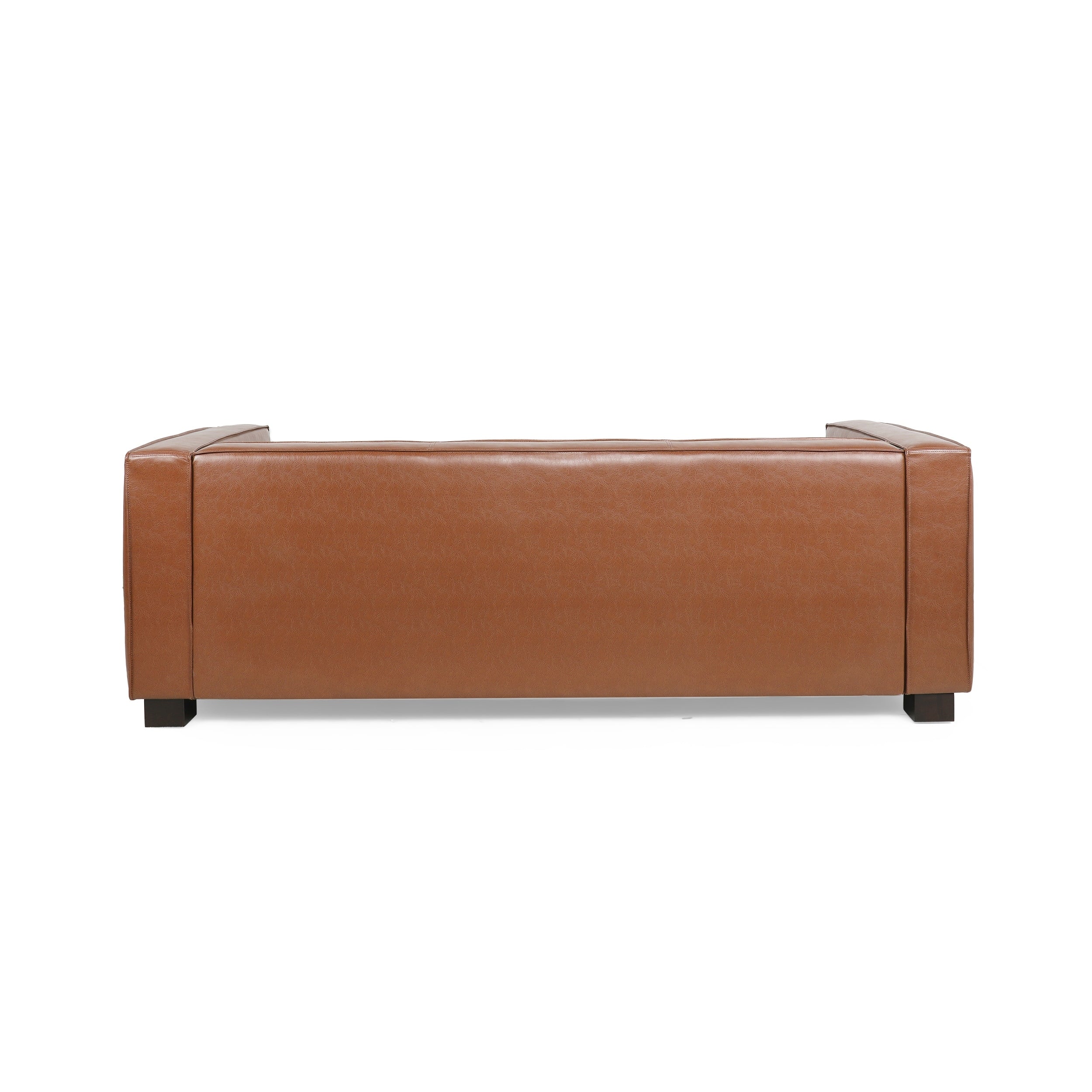 Goyette Faux Leather 3 Seater Sofa by Christopher Knight Home