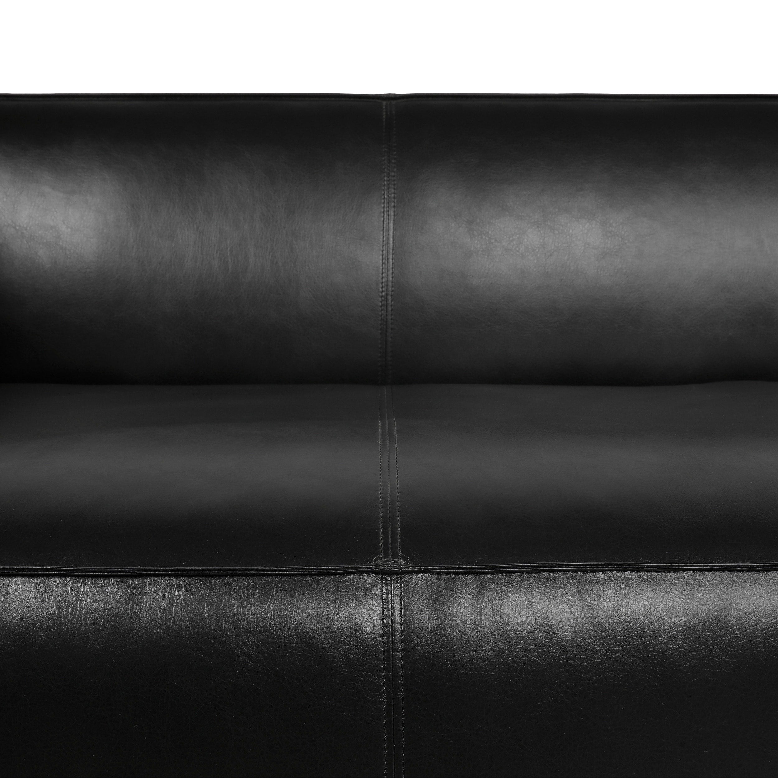 Goyette Faux Leather 3 Seater Sofa by Christopher Knight Home