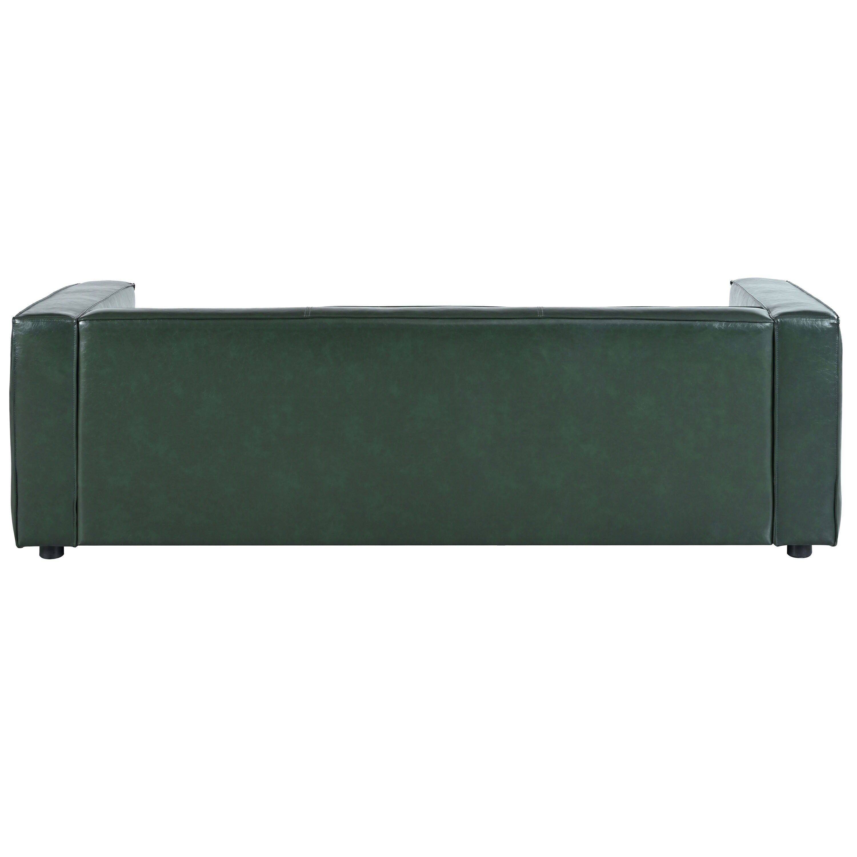 Goyette Faux Leather 3 Seater Sofa by Christopher Knight Home
