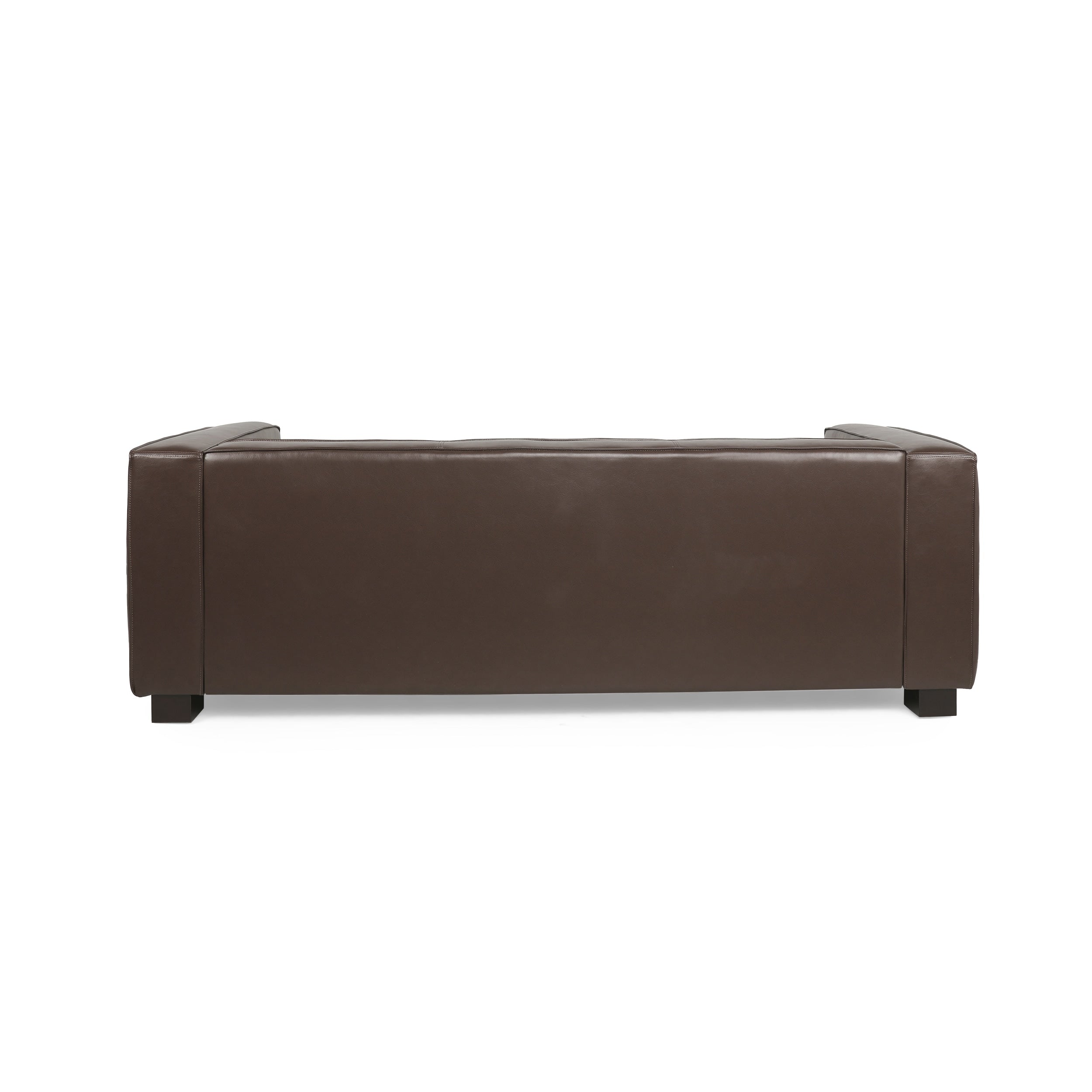 Goyette Faux Leather 3 Seater Sofa by Christopher Knight Home