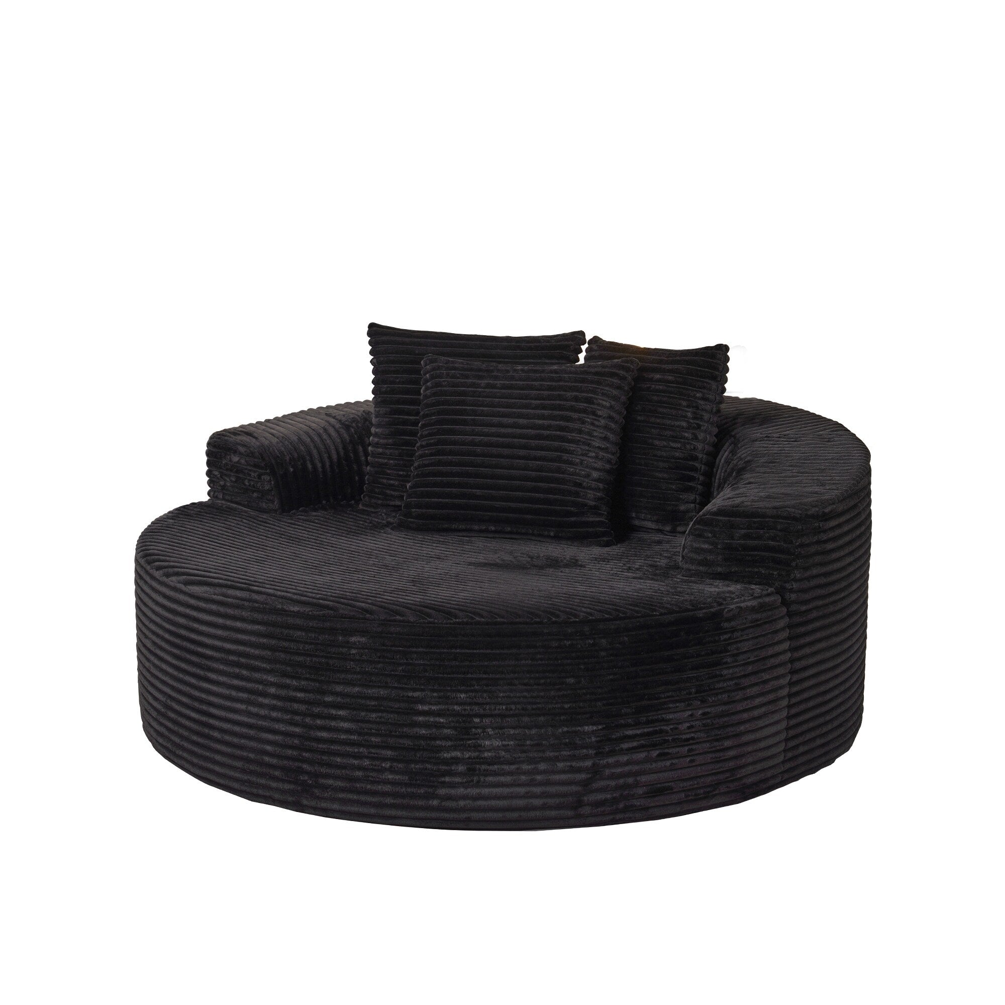 HOOOWOOO Modern Plush Fabric Floor Sofa Couch