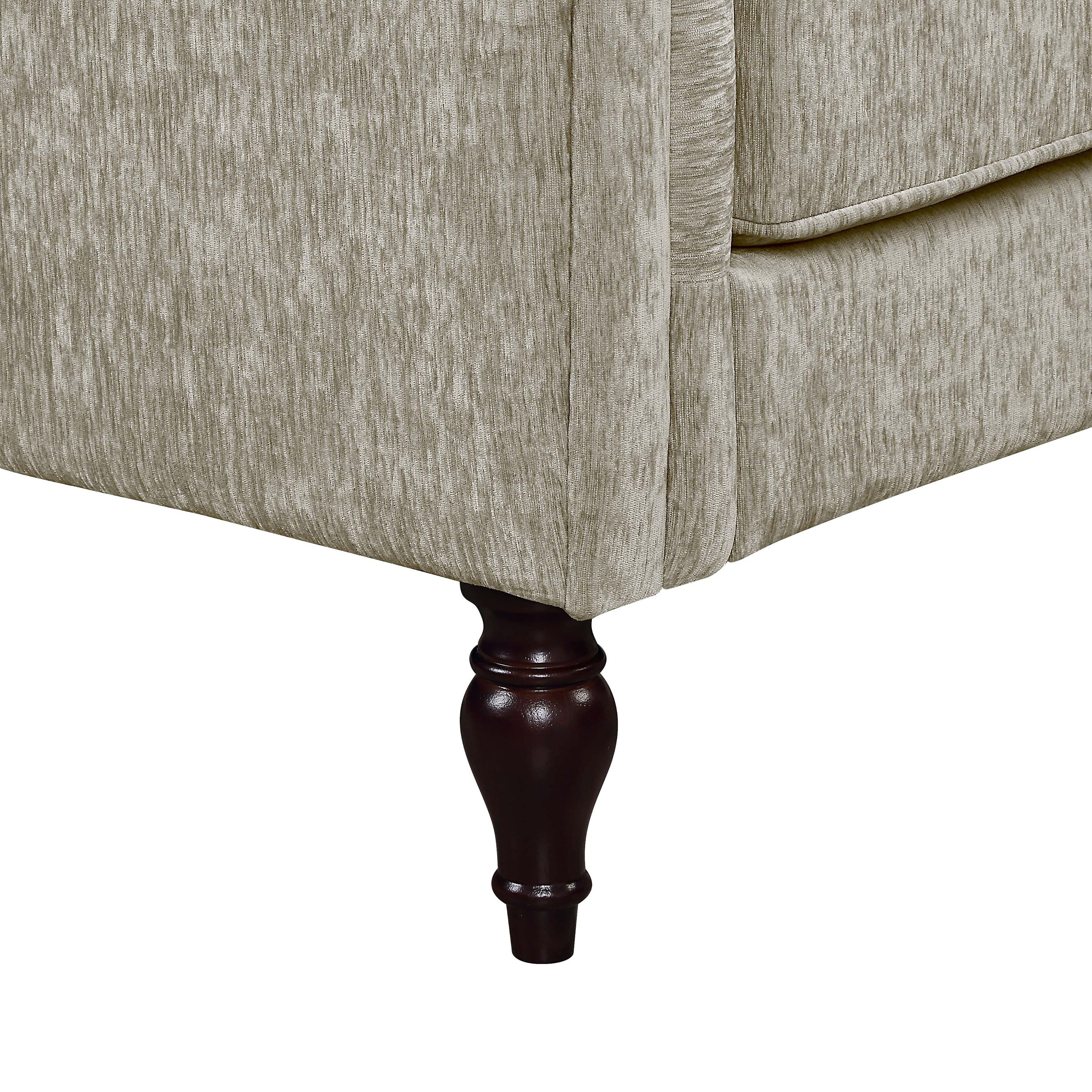 Igny Traditional Chenille Upholstered Rolled Arms Sofa by Furniture of America